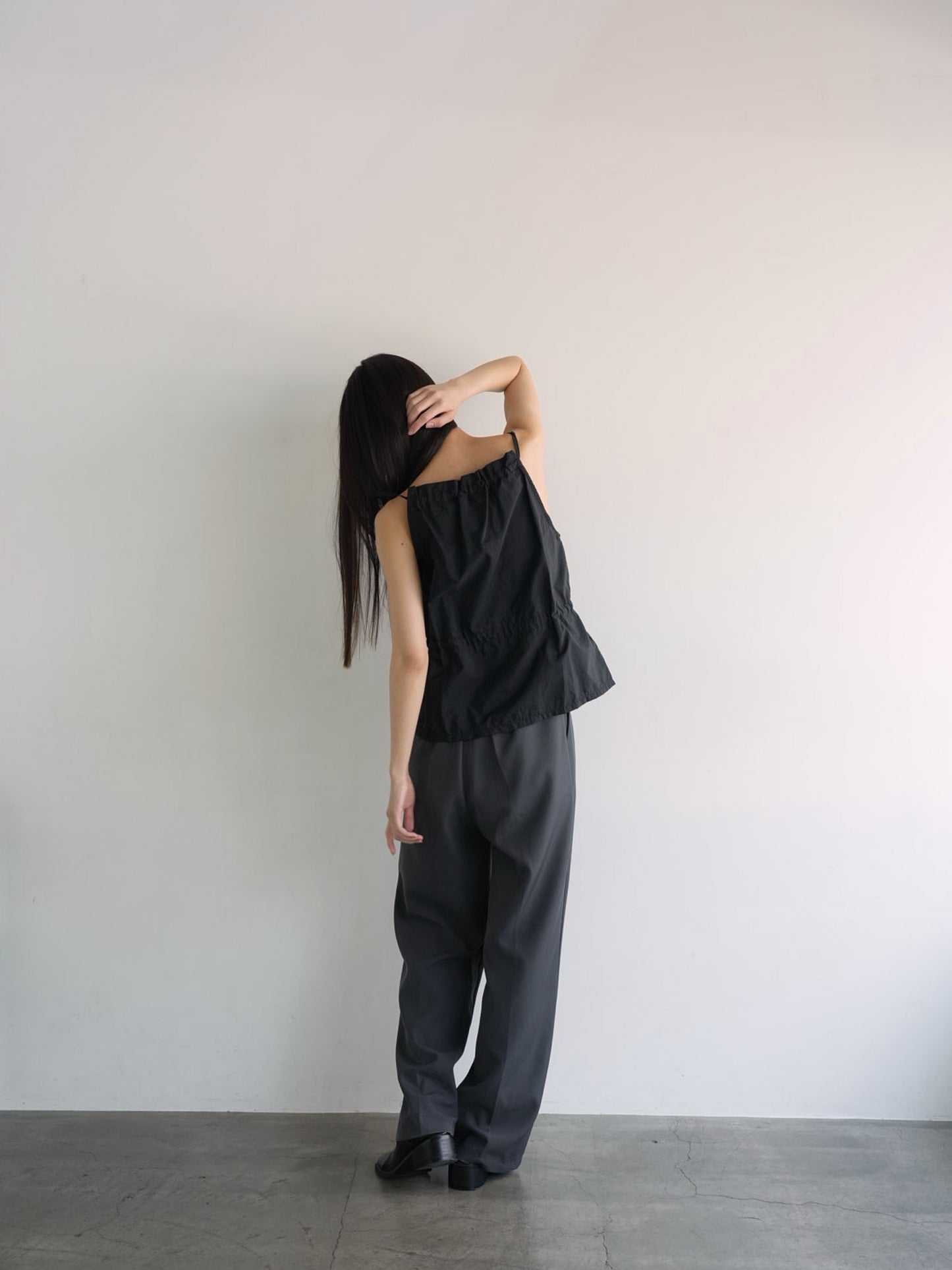 shirring nylon camisole tops