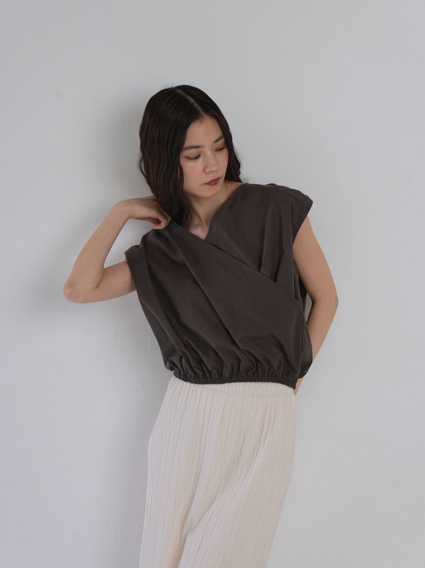 2way wrap blouse