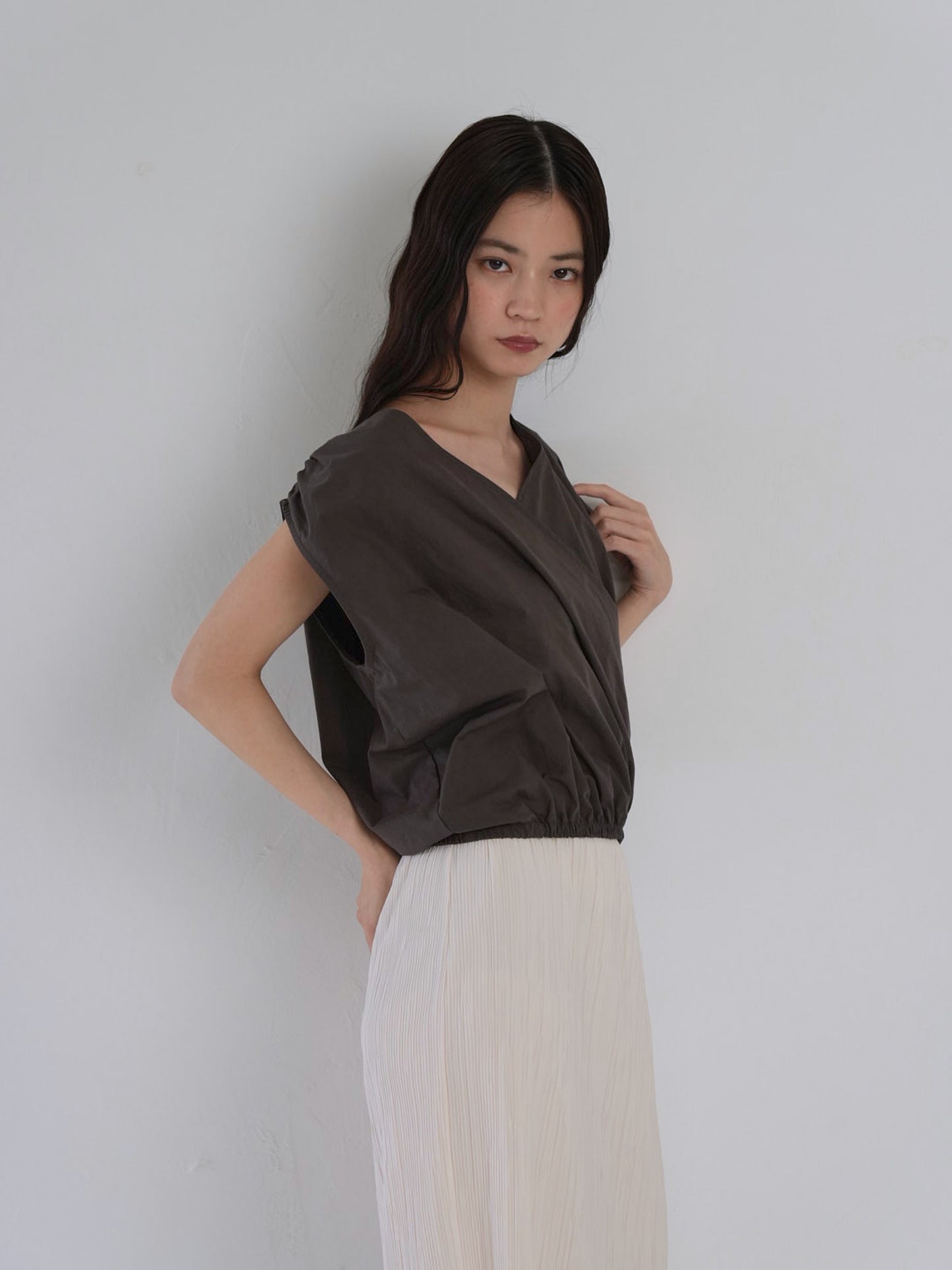 2way wrap blouse