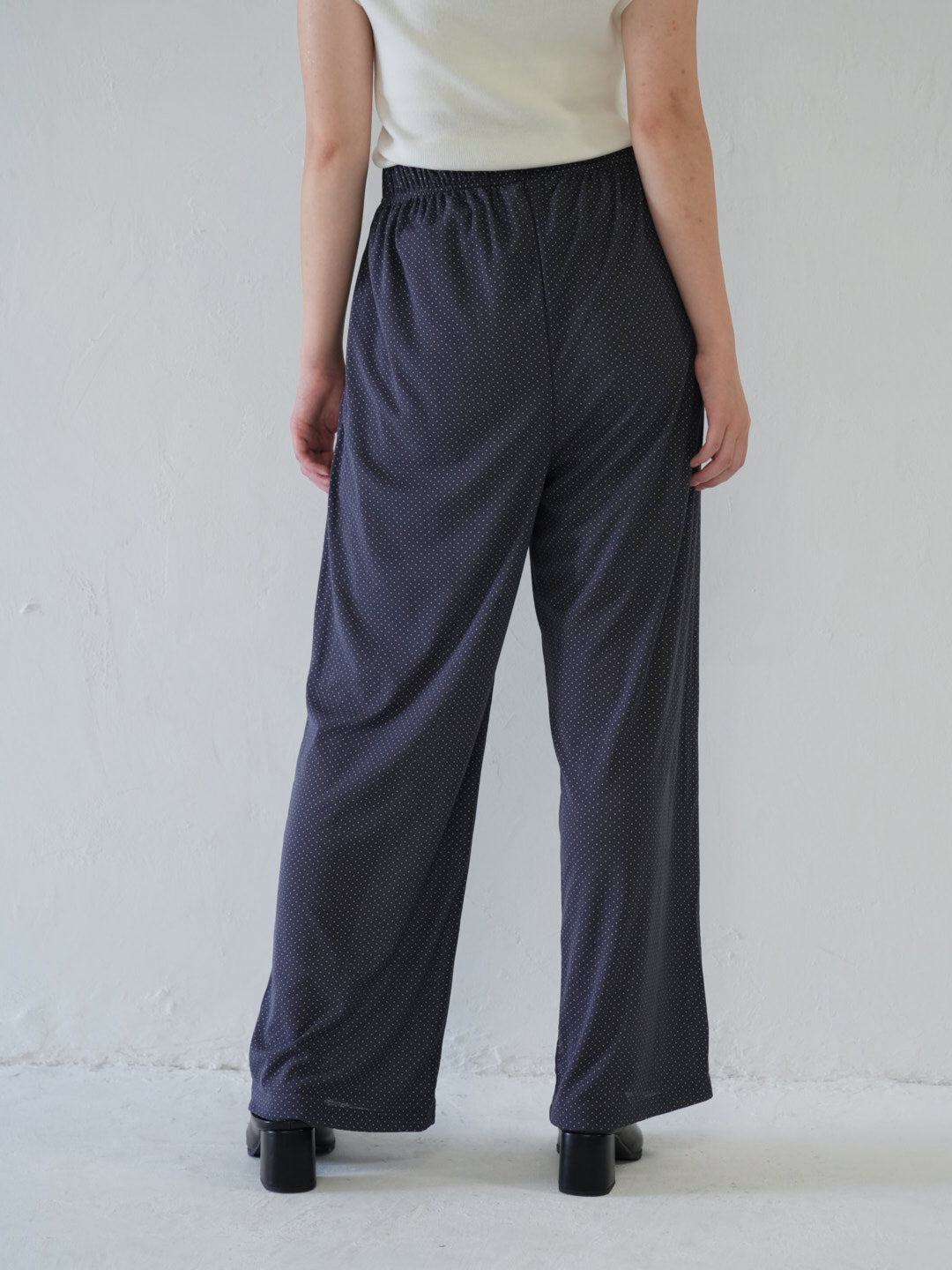 dot linen pants