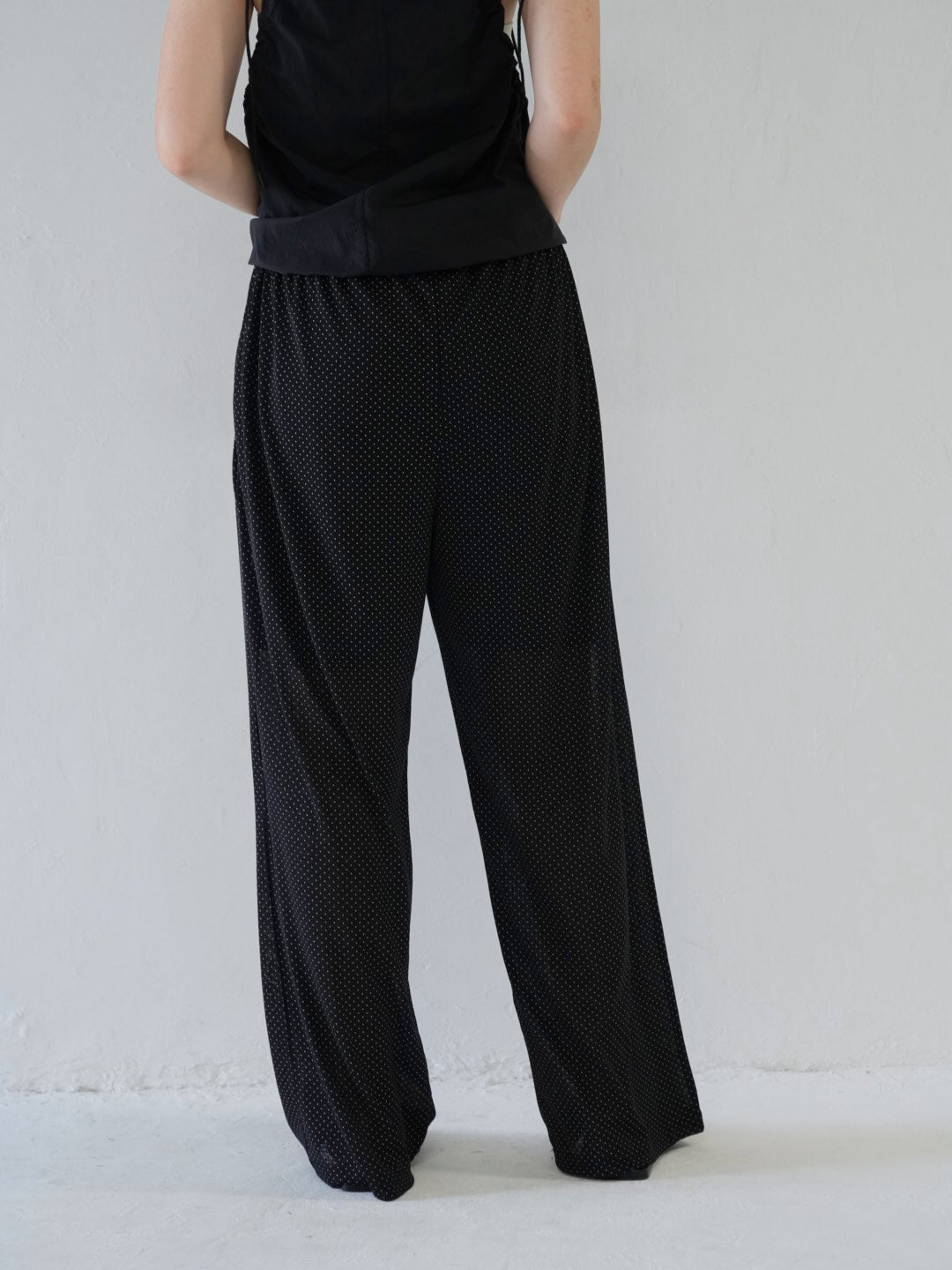 dot linen pants