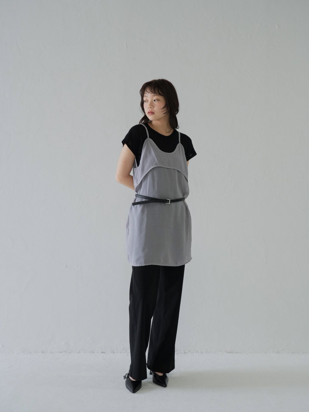 U neck sheer one piece