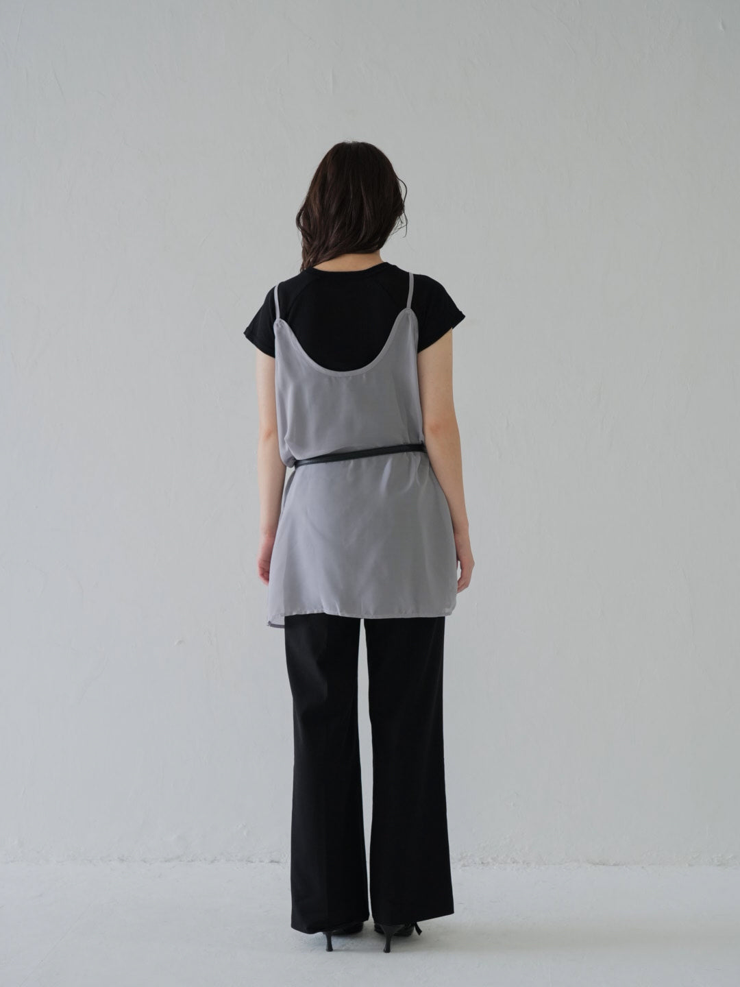 U neck sheer one piece
