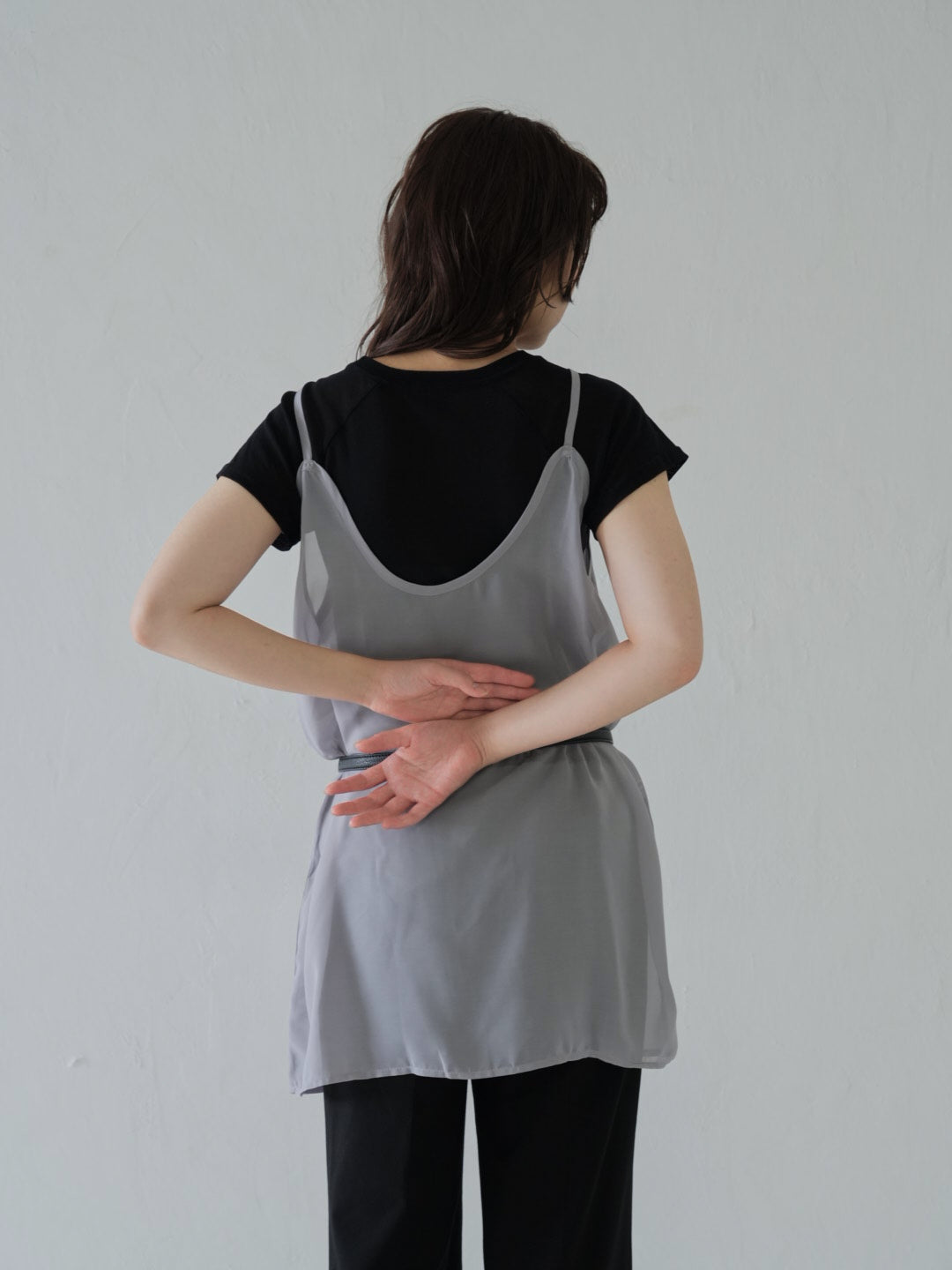 U neck sheer one piece