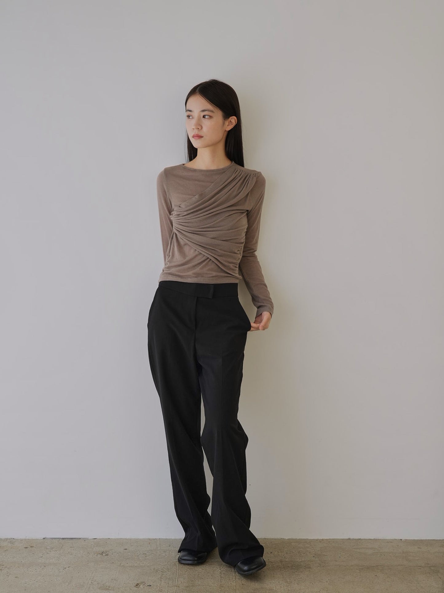 shirring design tops