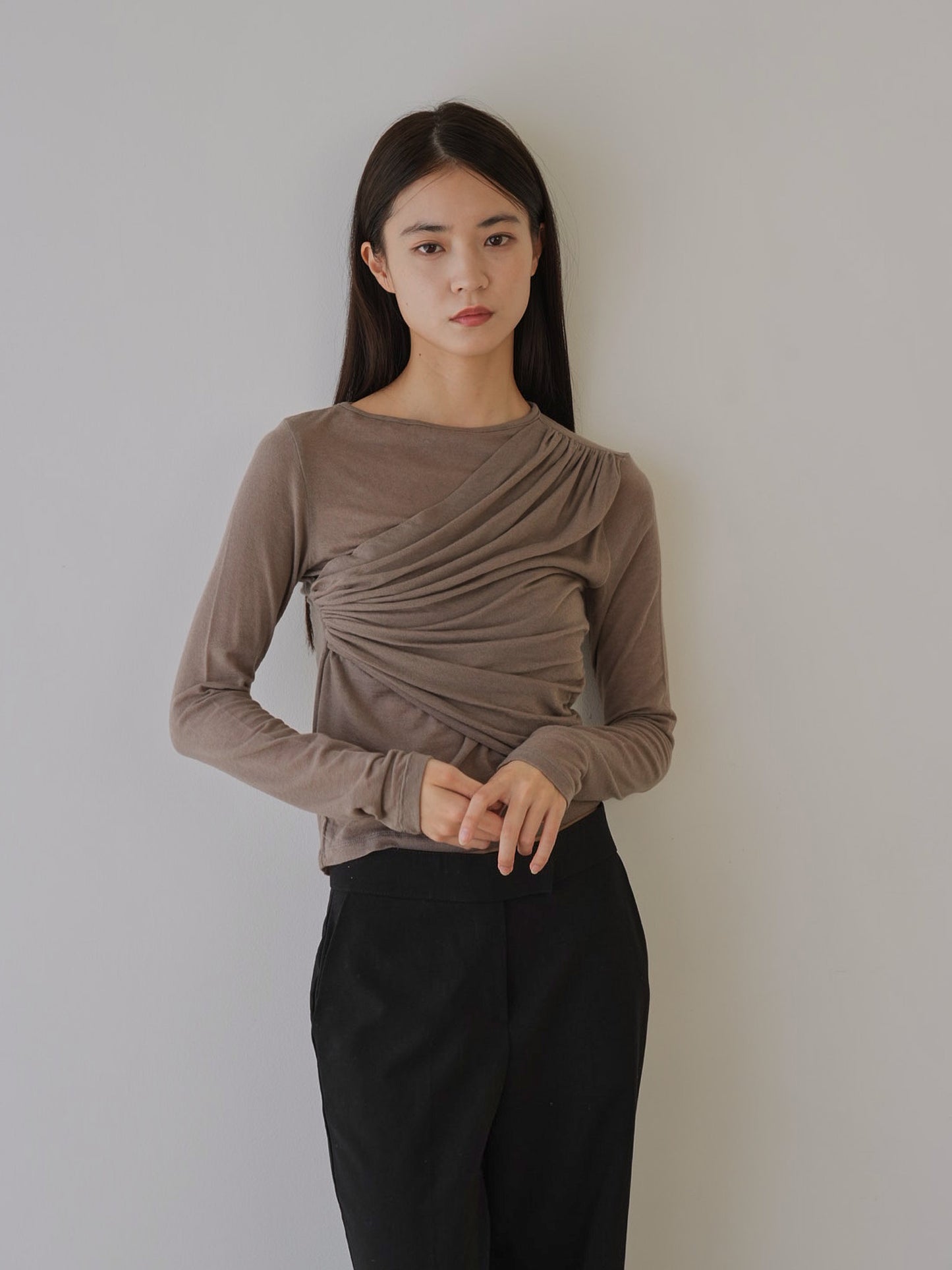 shirring design tops