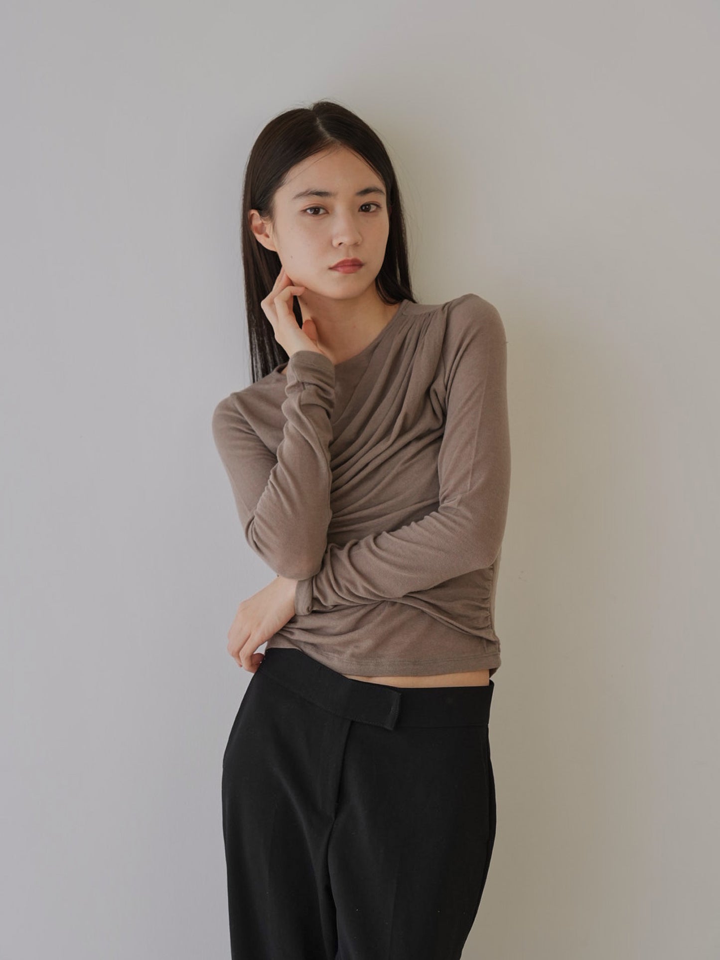 shirring design tops