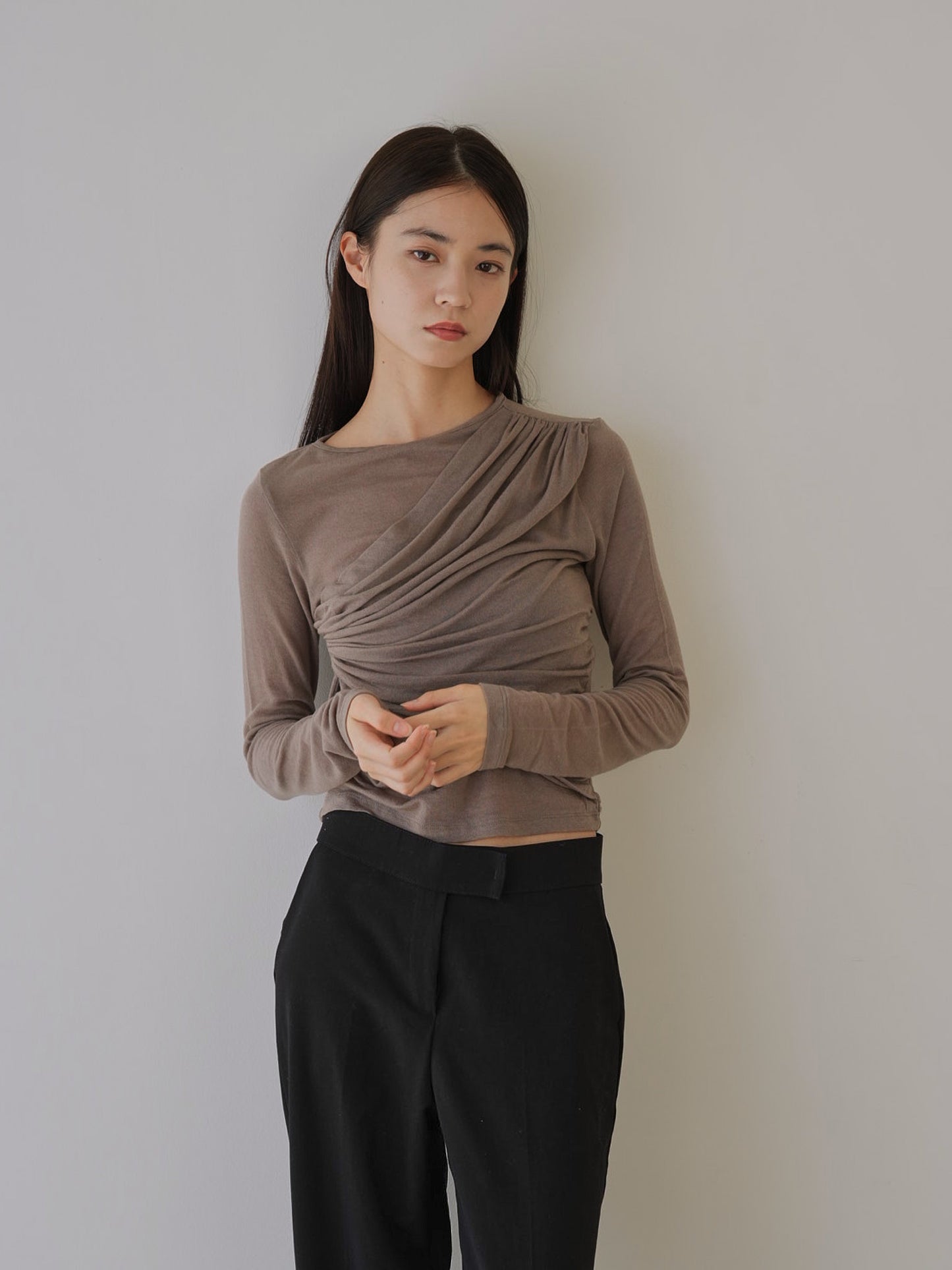 shirring design tops