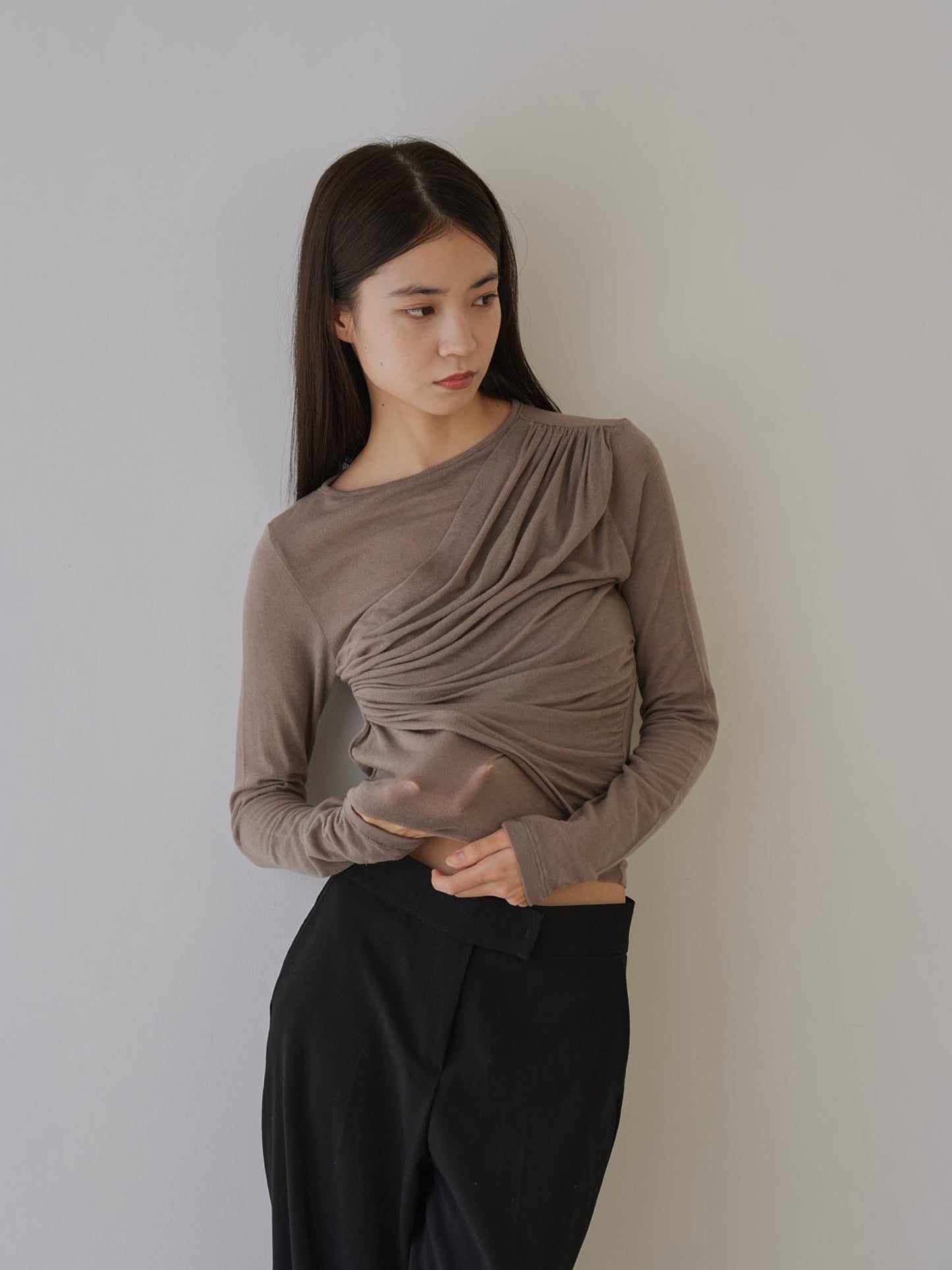 shirring design tops