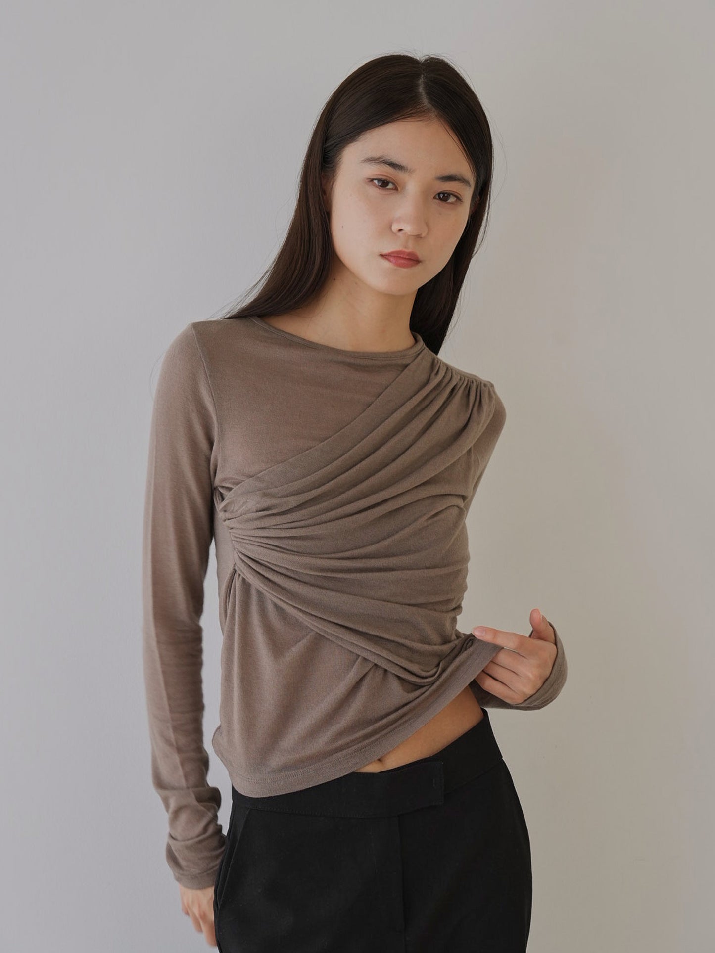 shirring design tops
