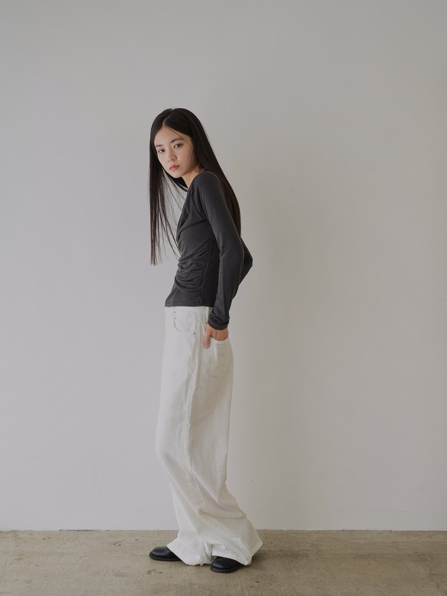 shirring design tops