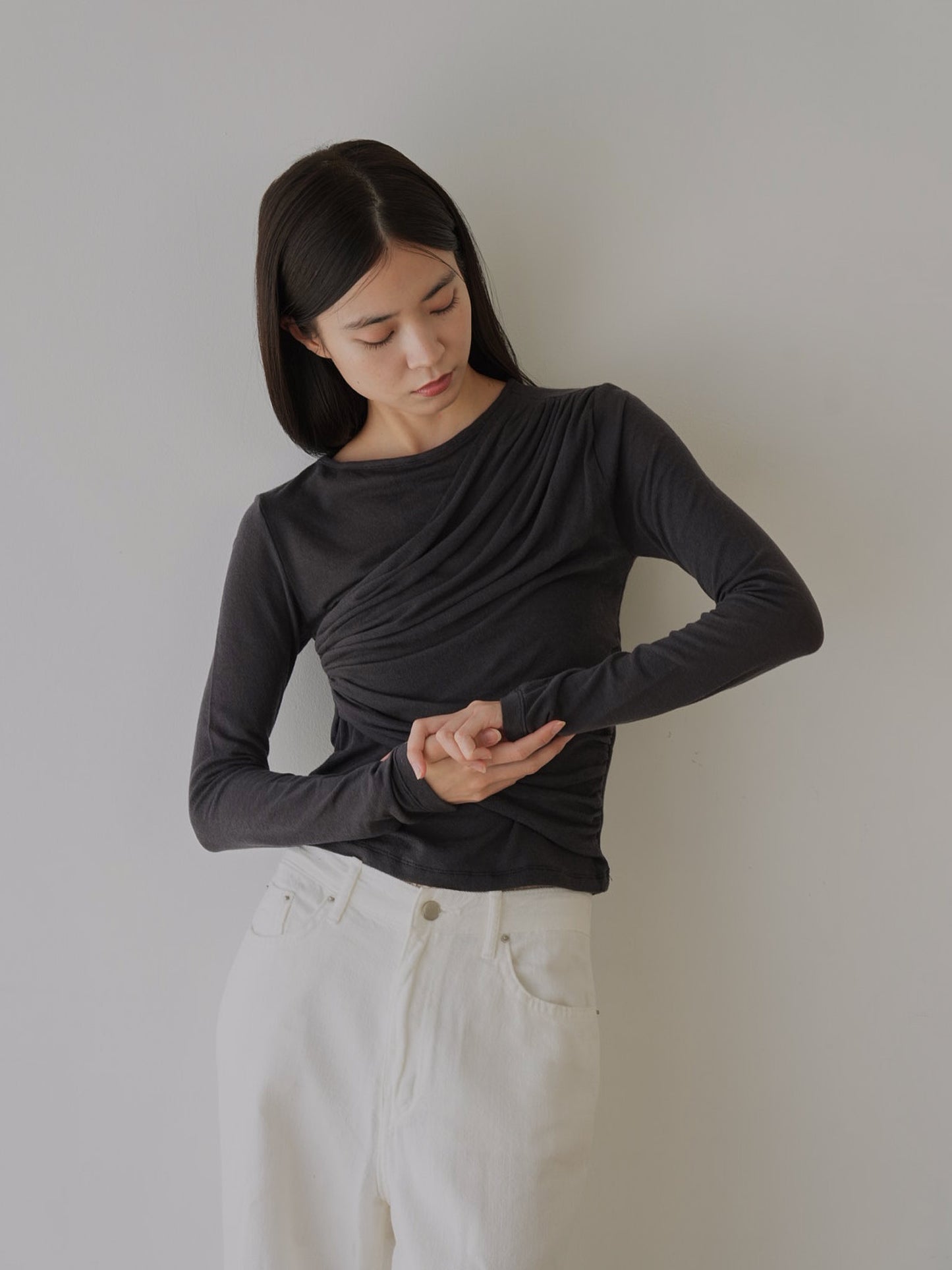 shirring design tops