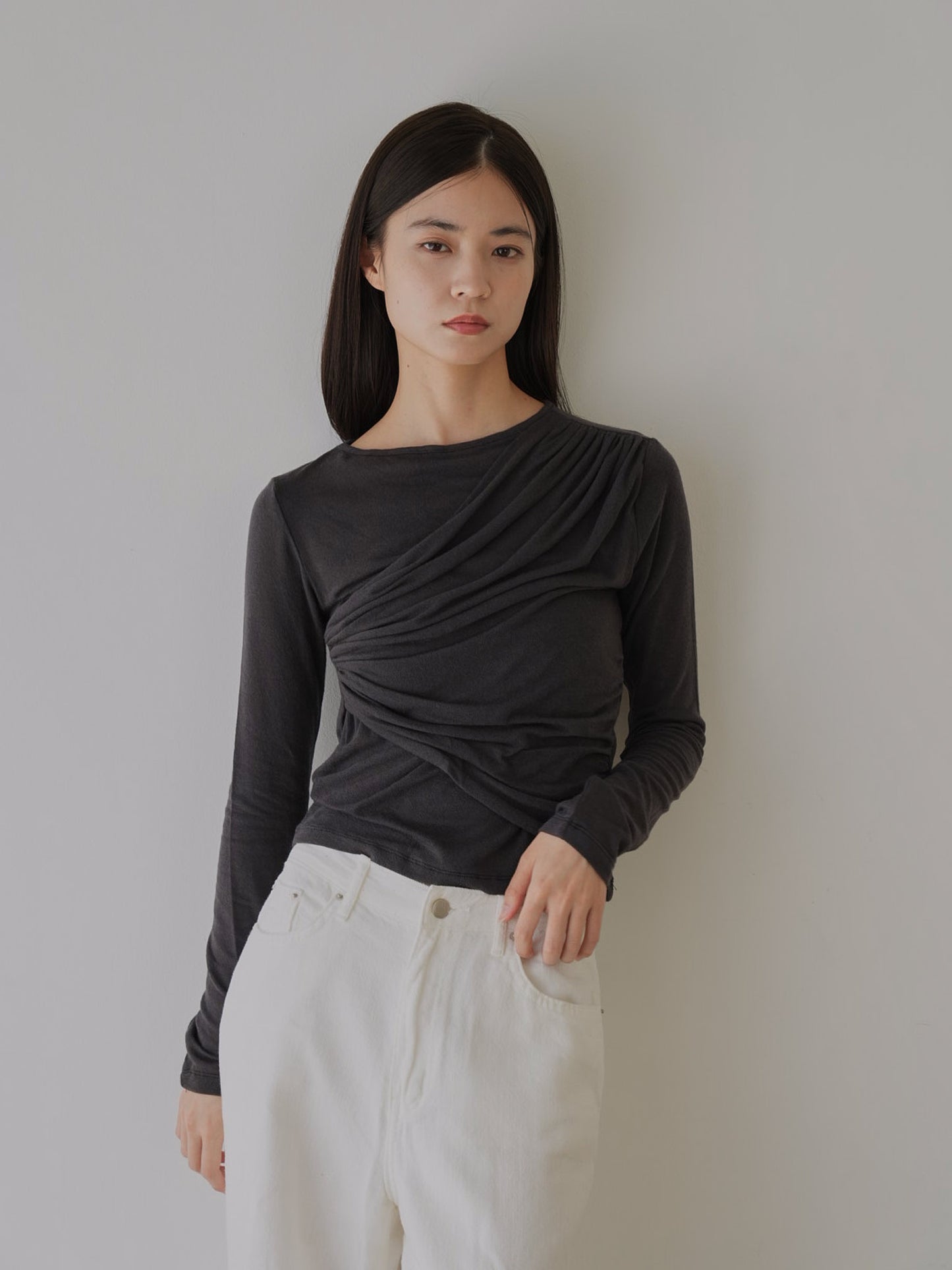 shirring design tops