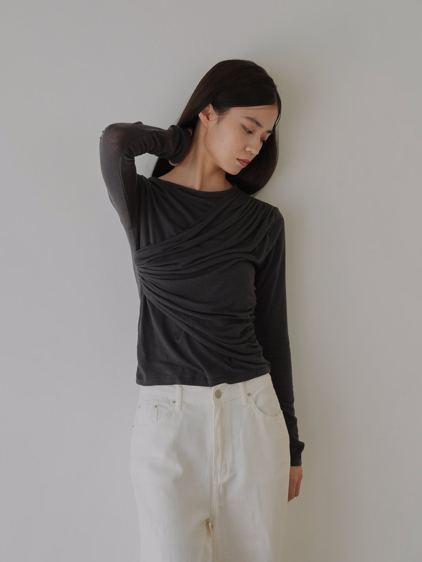 shirring design tops