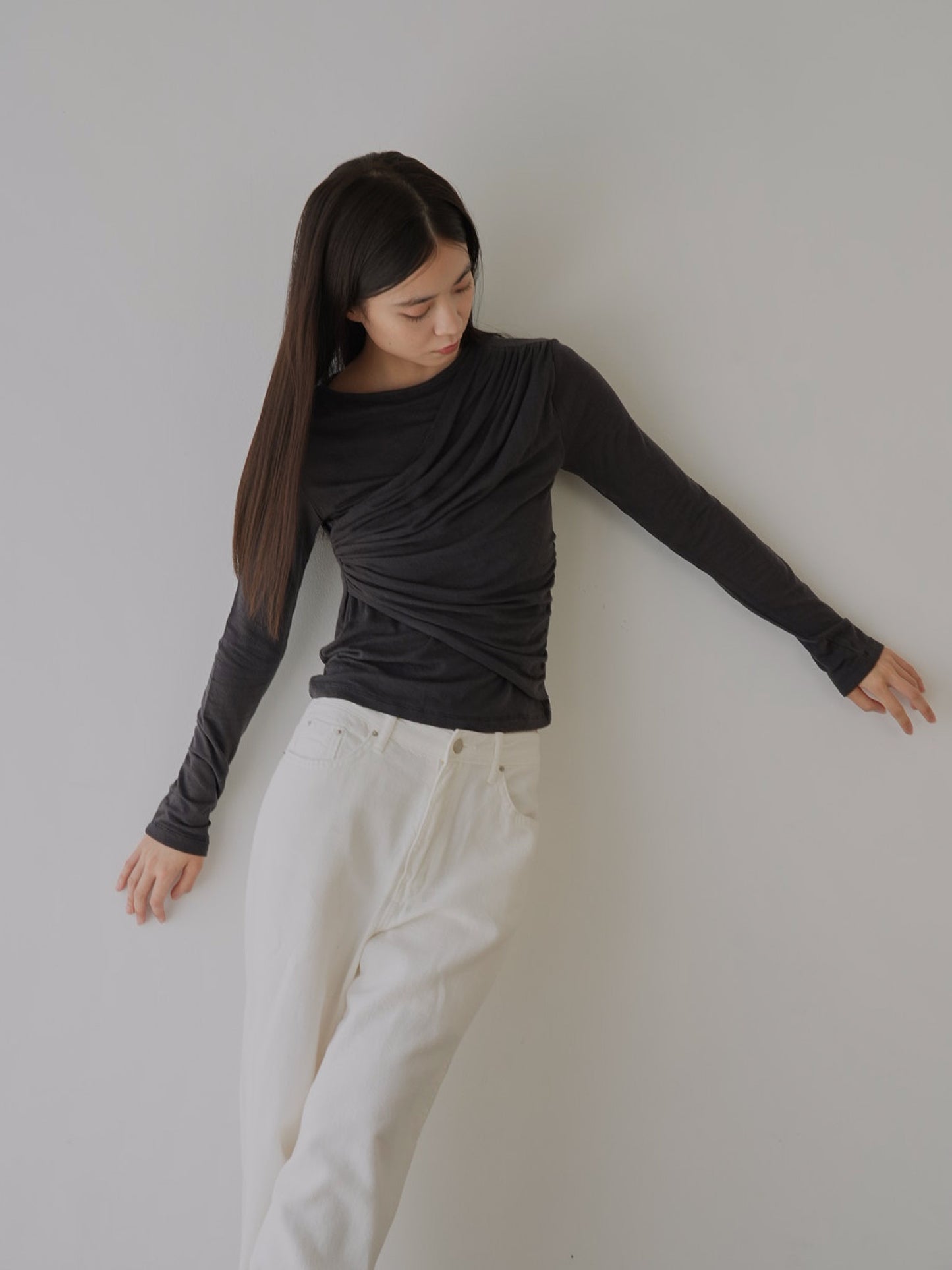 shirring design tops