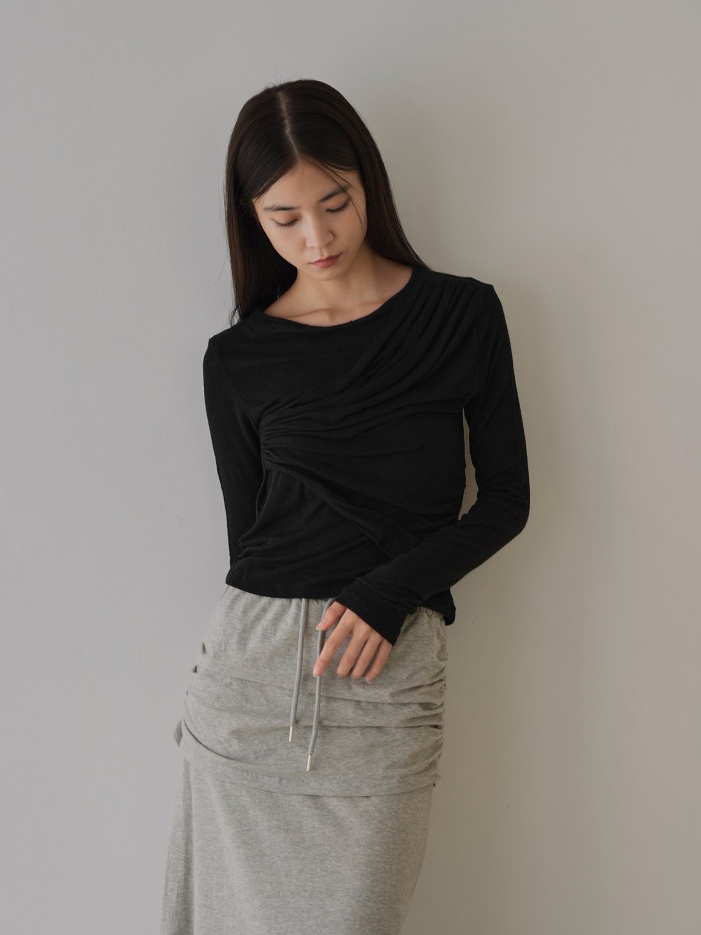 shirring design tops