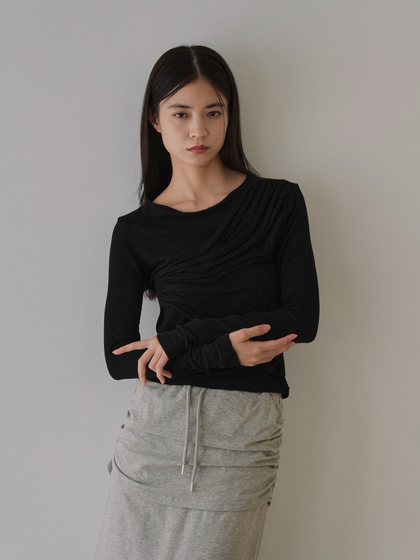 shirring design tops