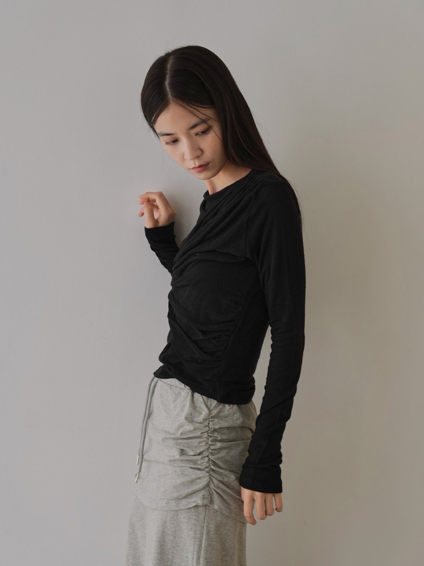 shirring design tops