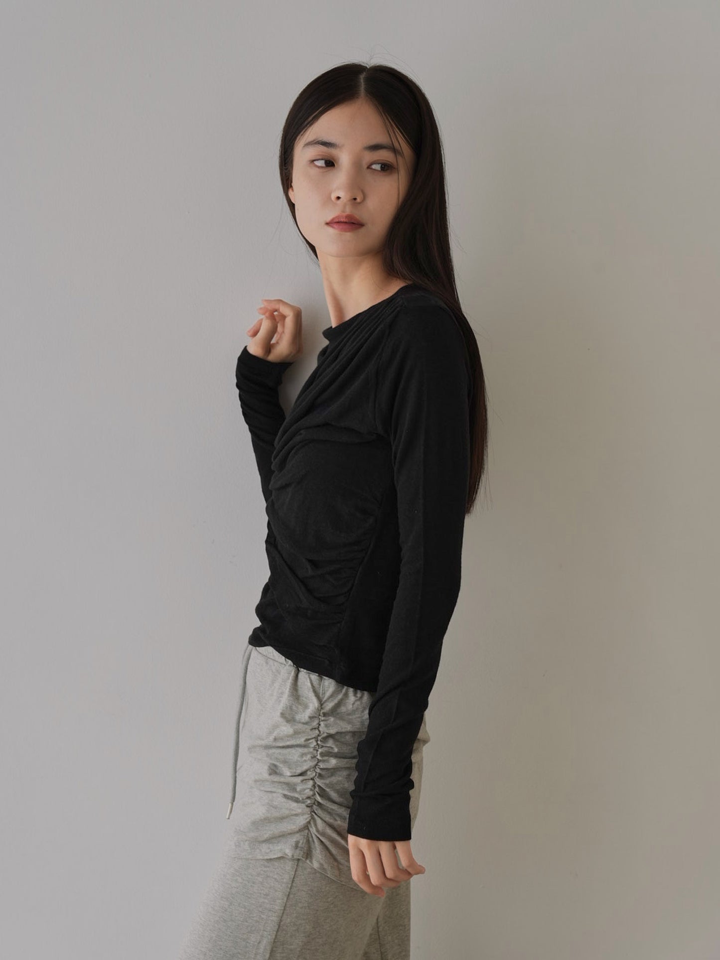shirring design tops