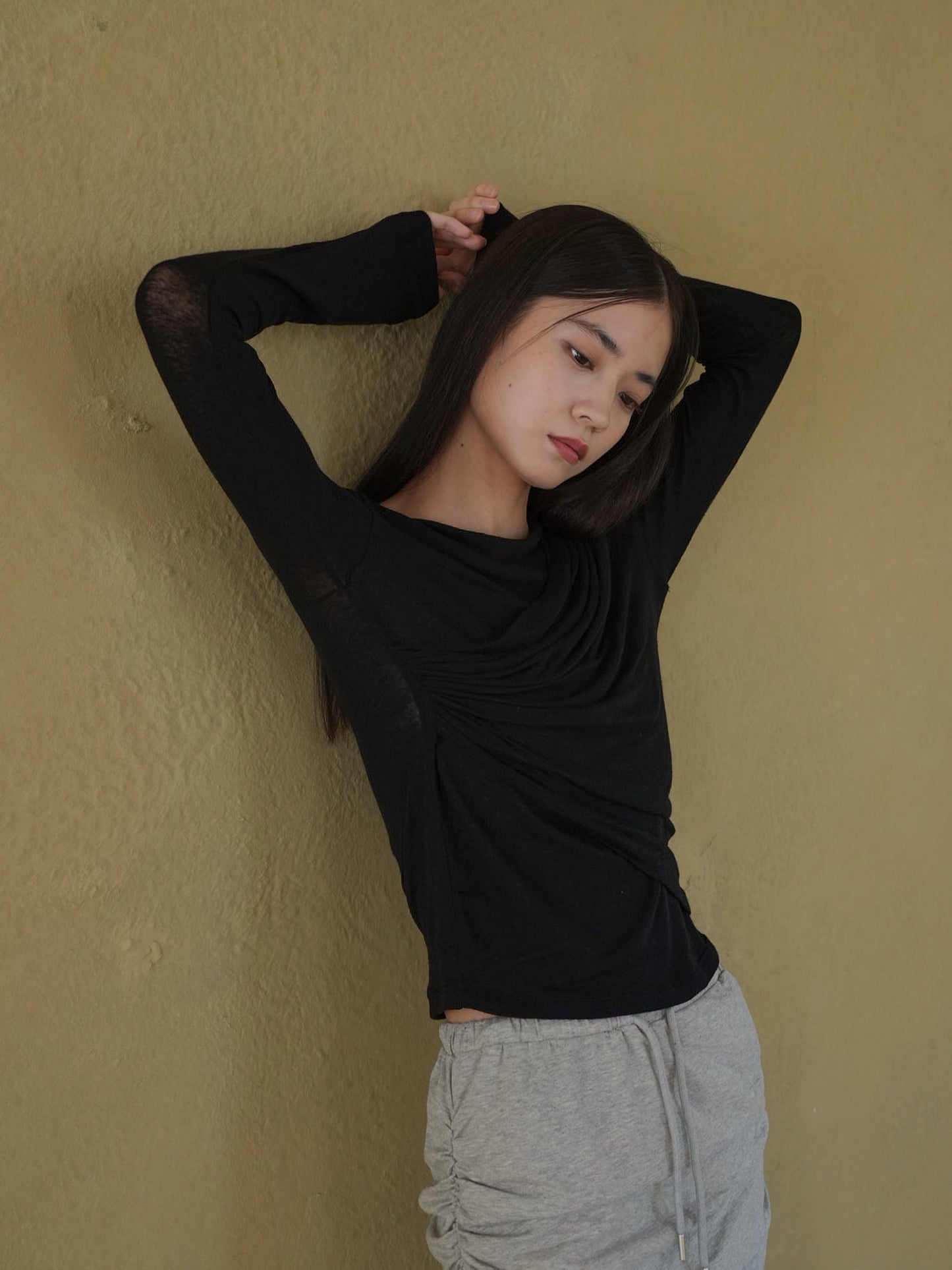 shirring design tops