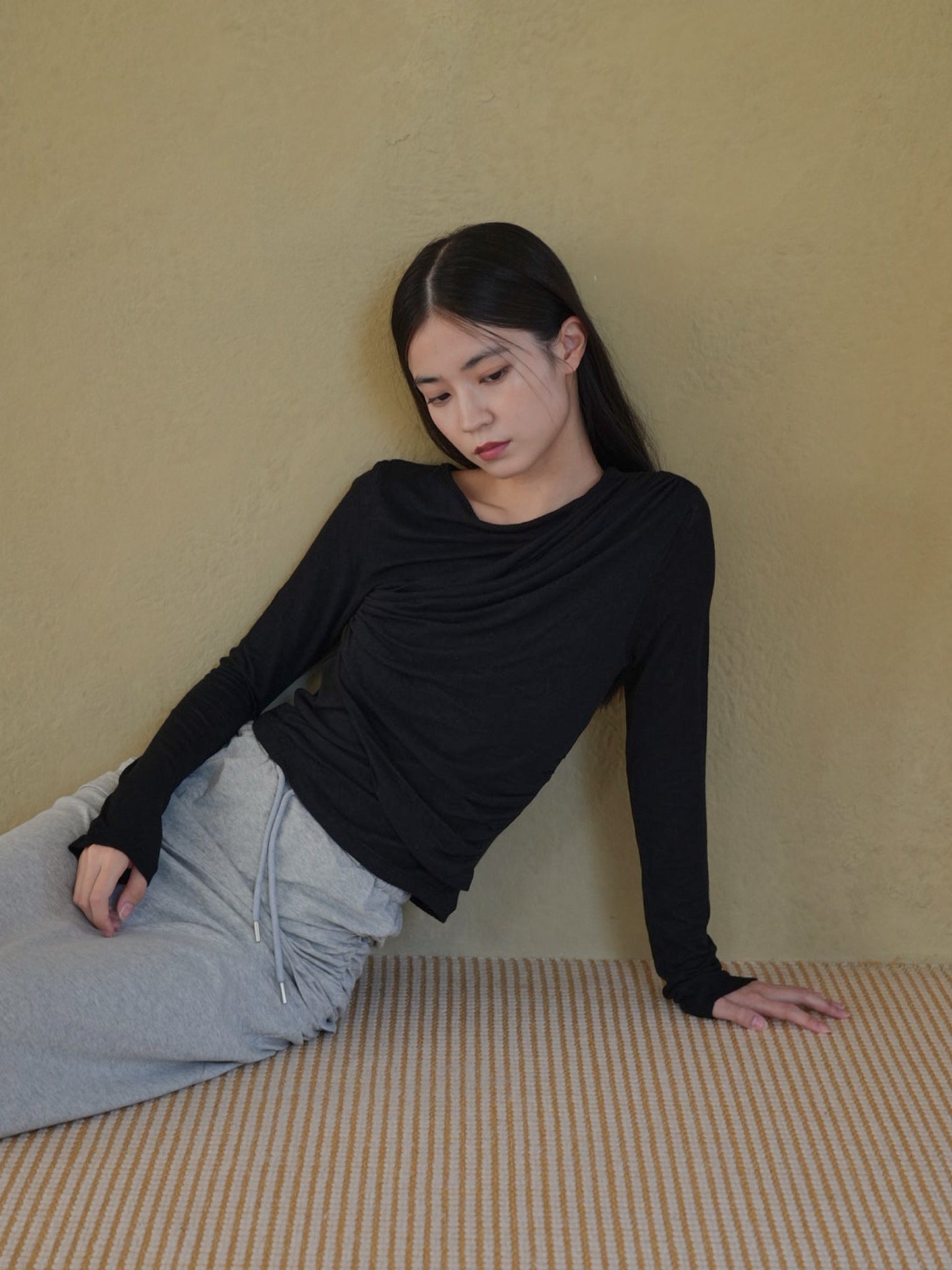 shirring design tops