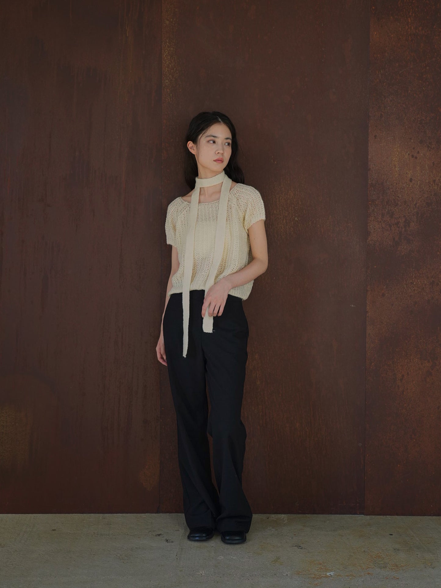mohair knit tie tops