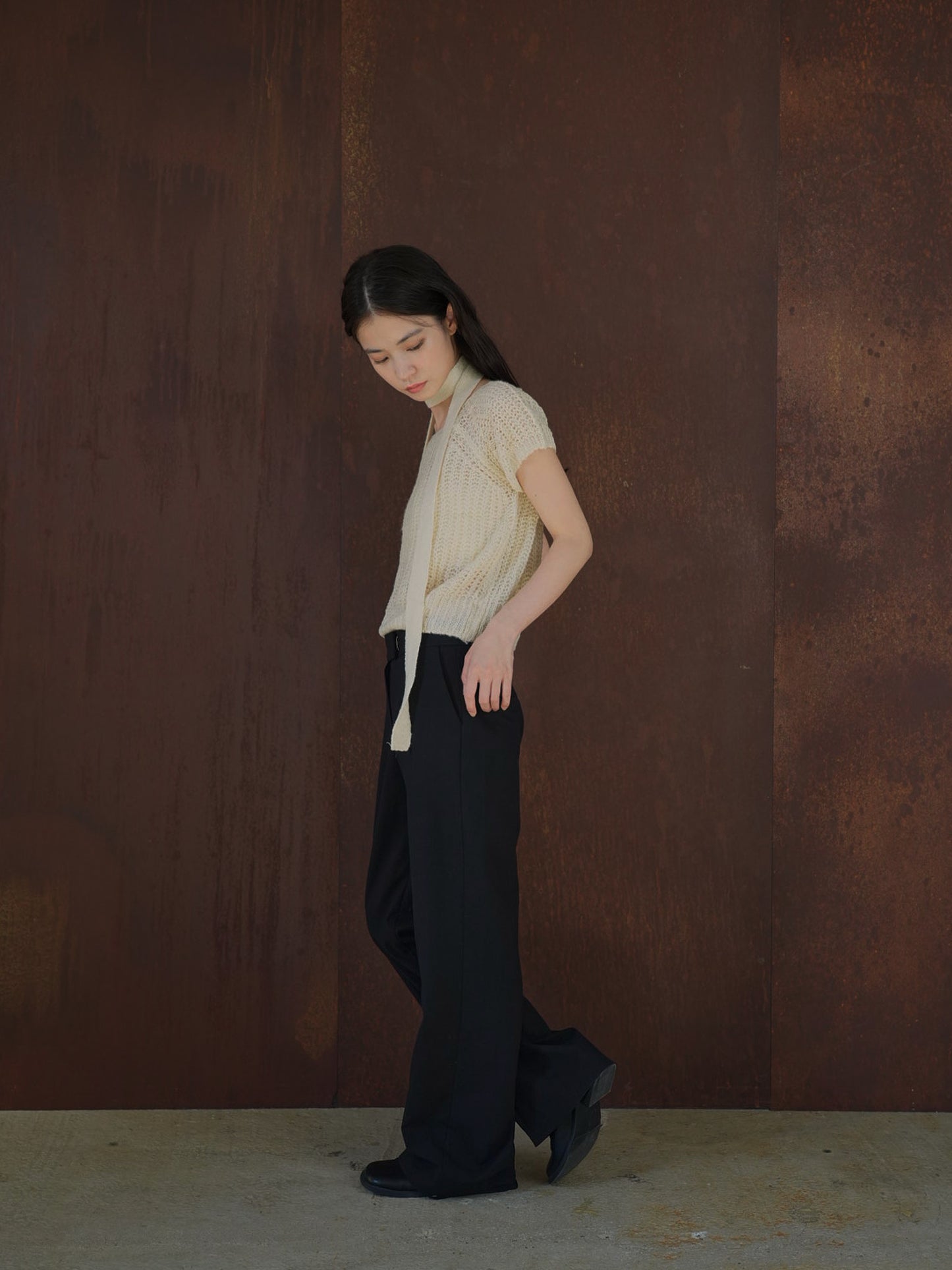 mohair knit tie tops