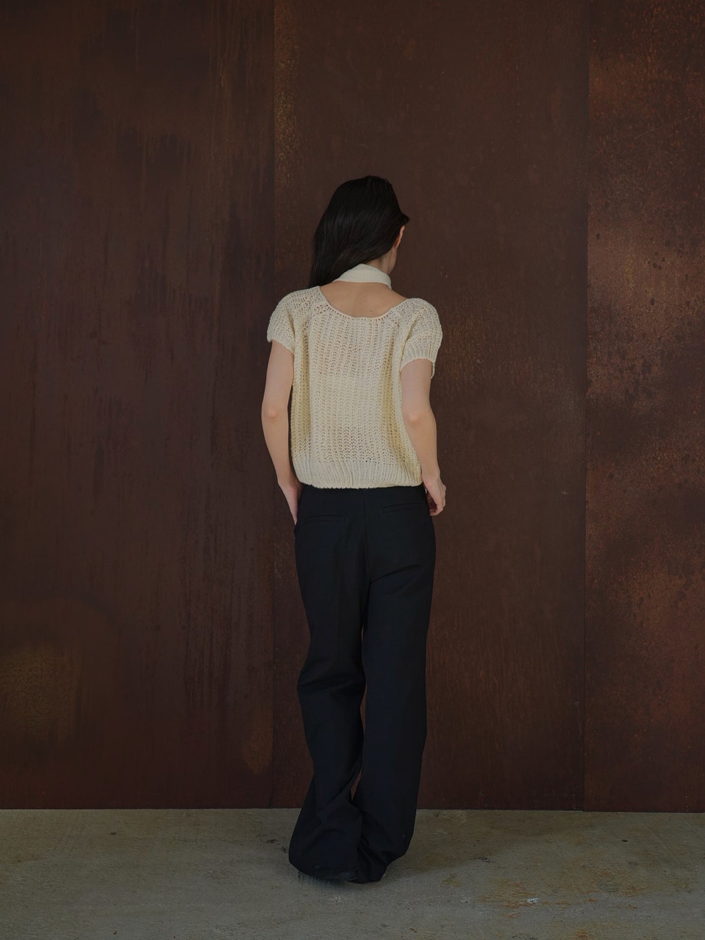 mohair knit tie tops