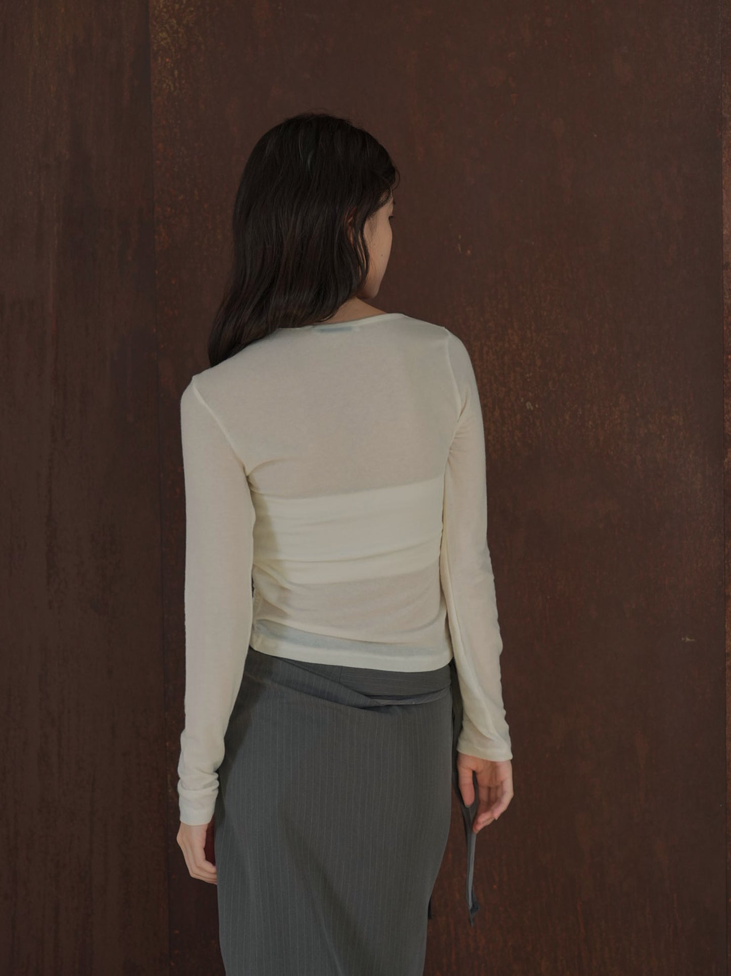 shirring design tops
