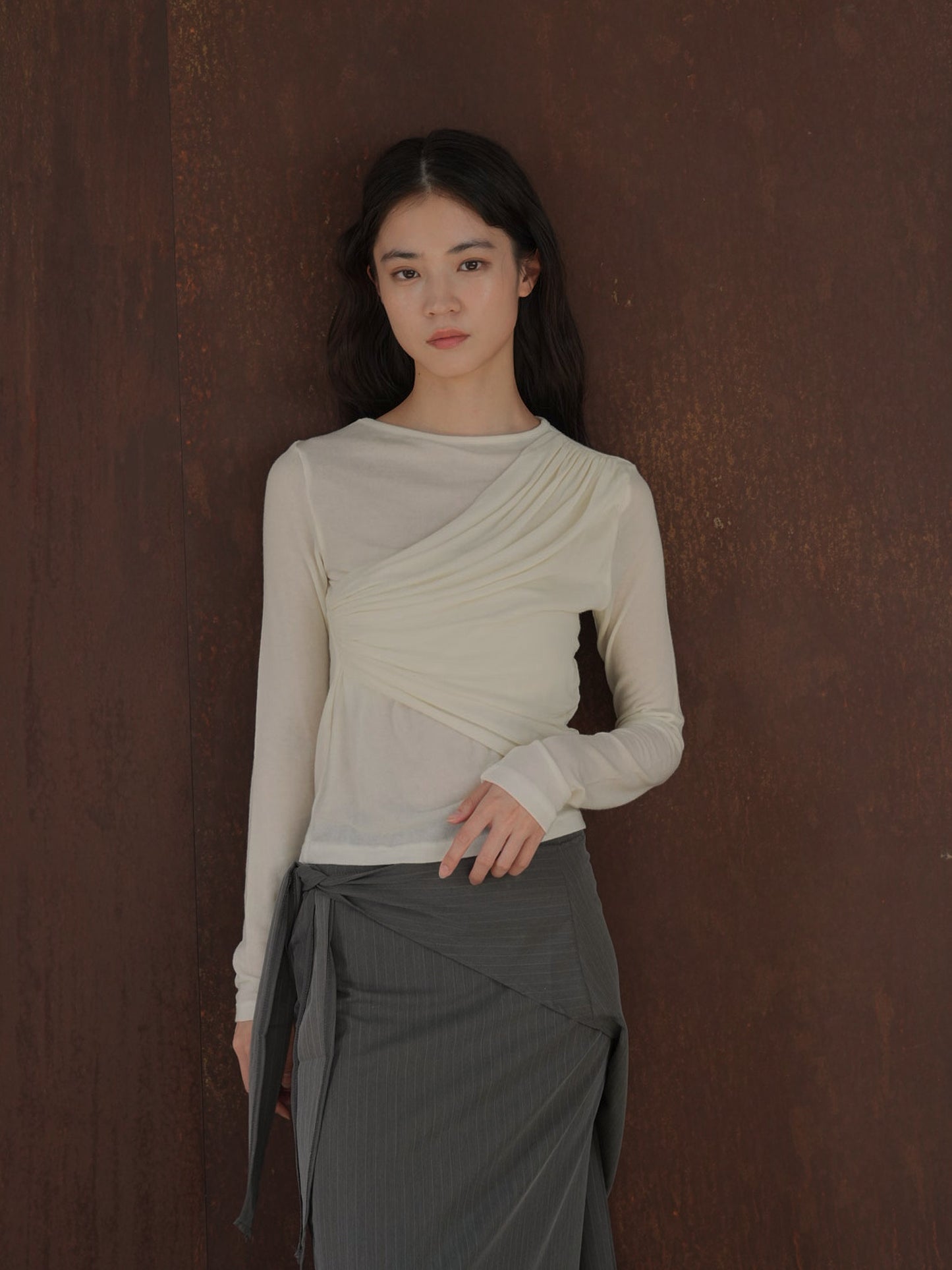 shirring design tops