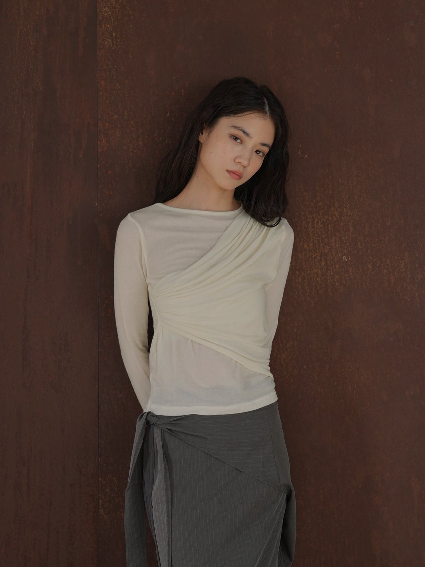 shirring design tops