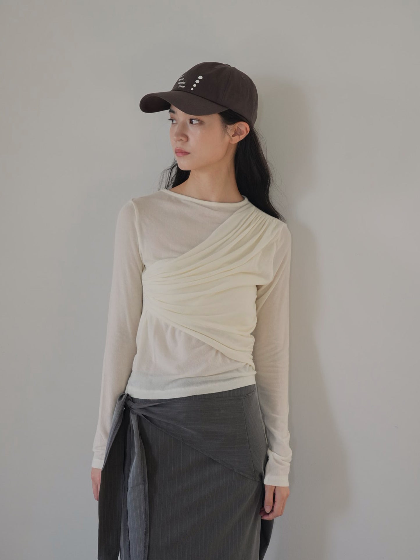 shirring design tops