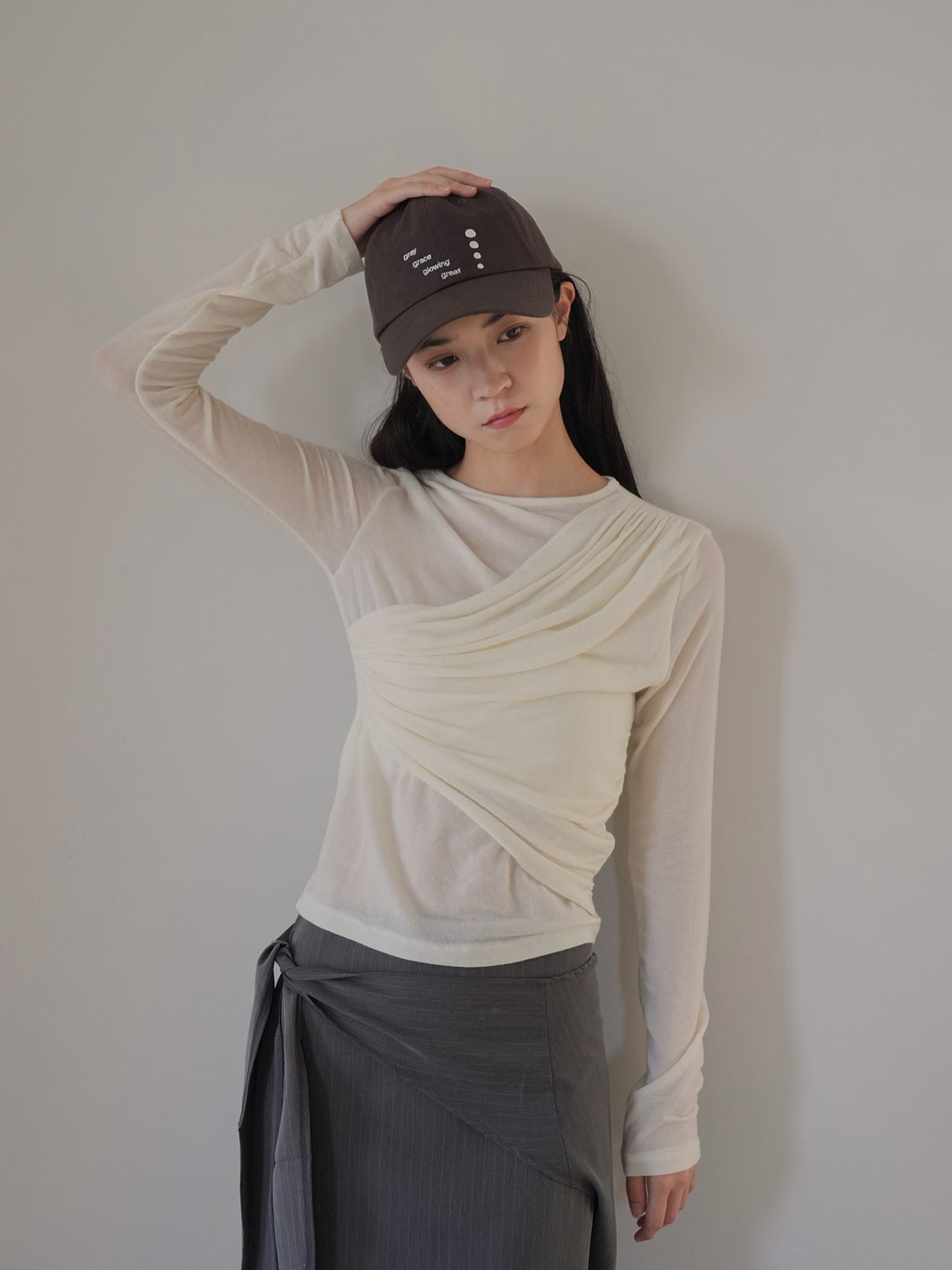 shirring design tops