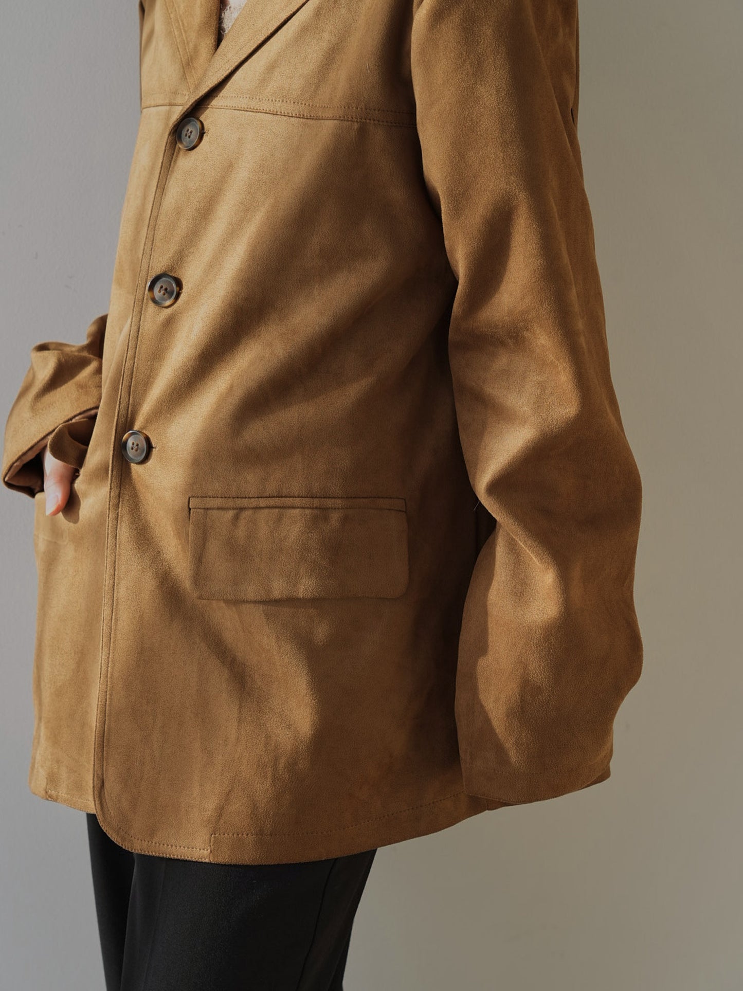 loose suede jacket