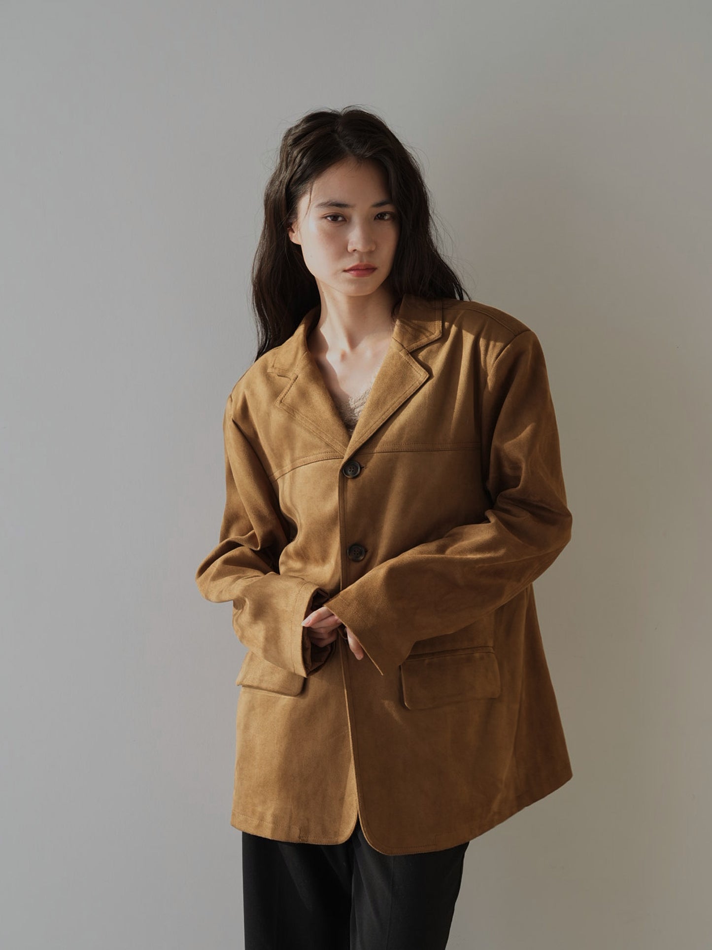 loose suede jacket