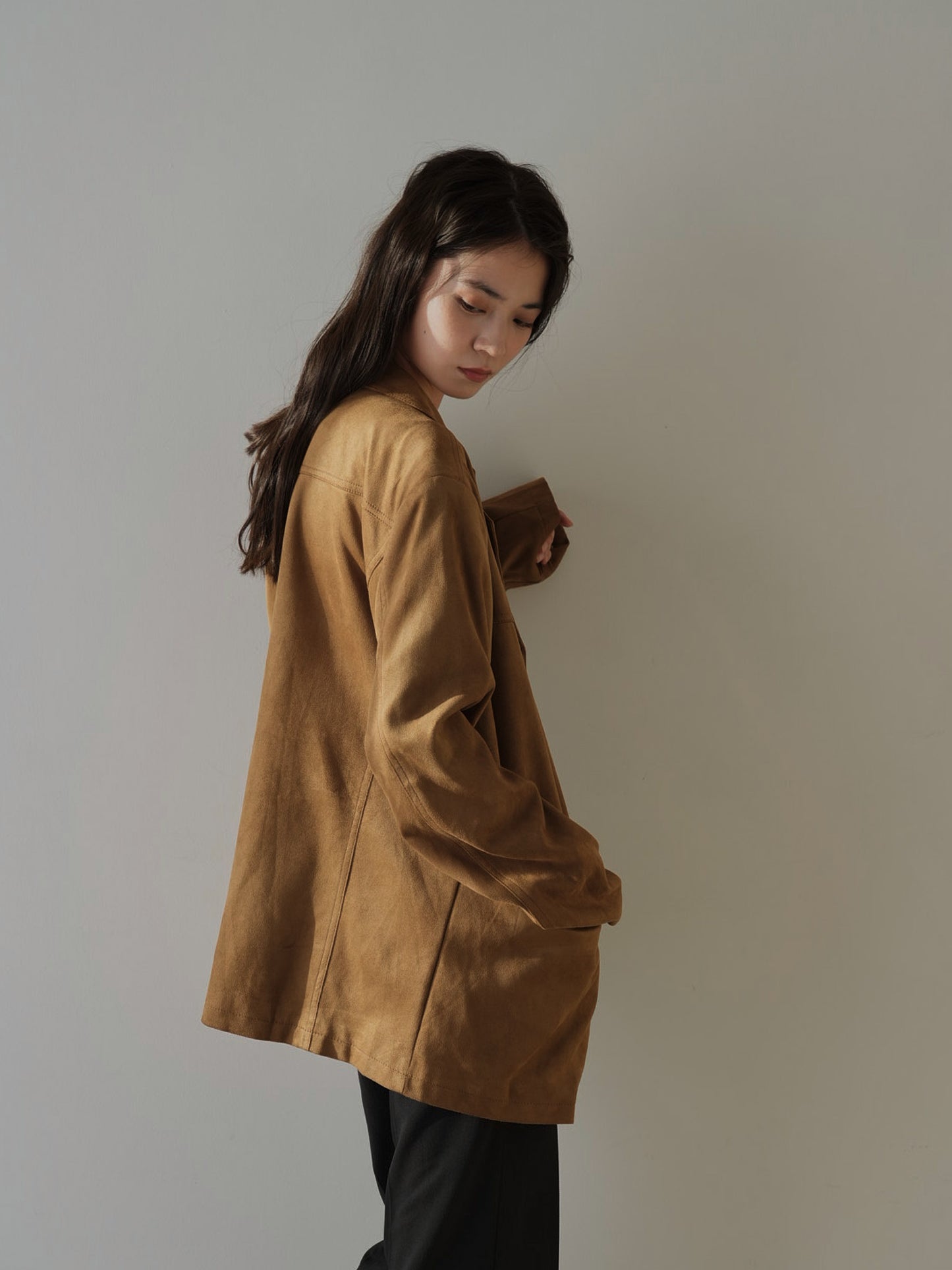 loose suede jacket