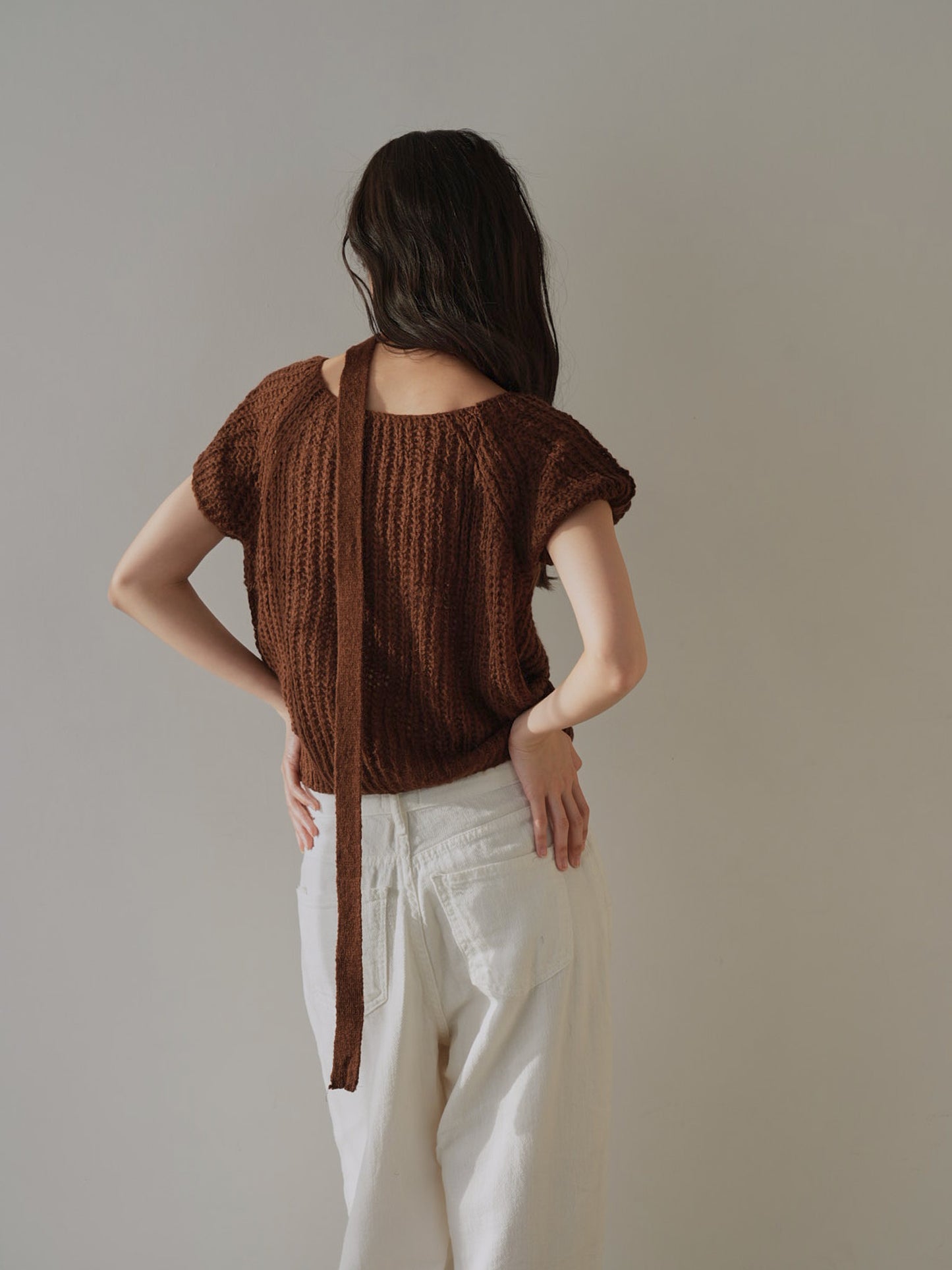 mohair knit tie tops