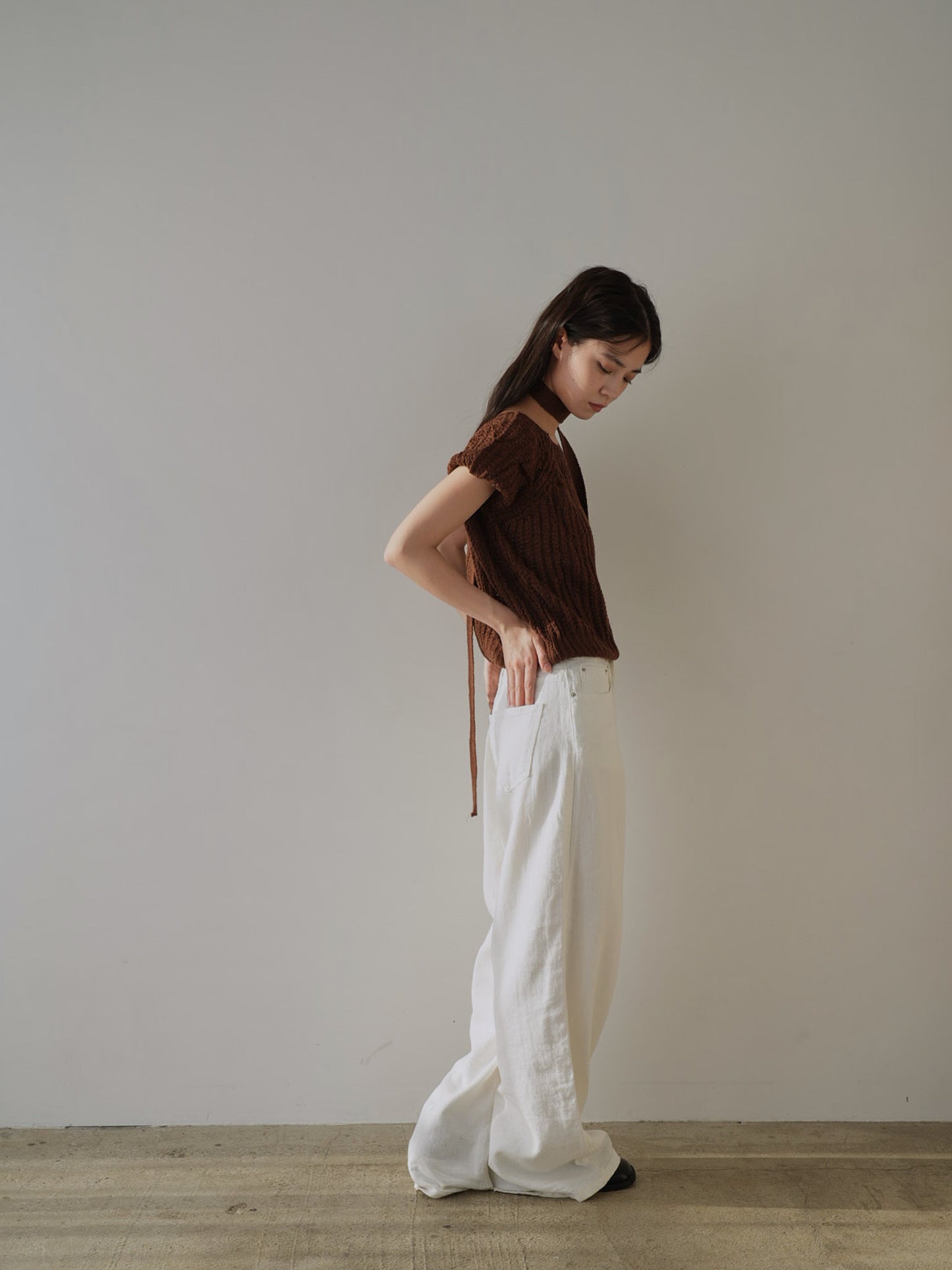 mohair knit tie tops