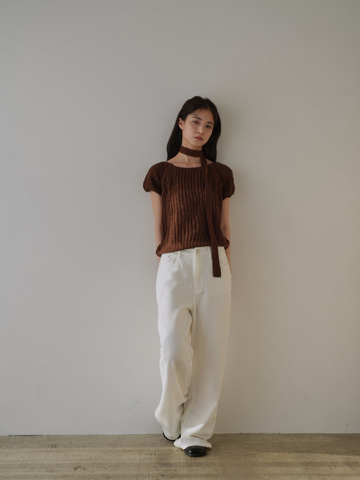 mohair knit tie tops