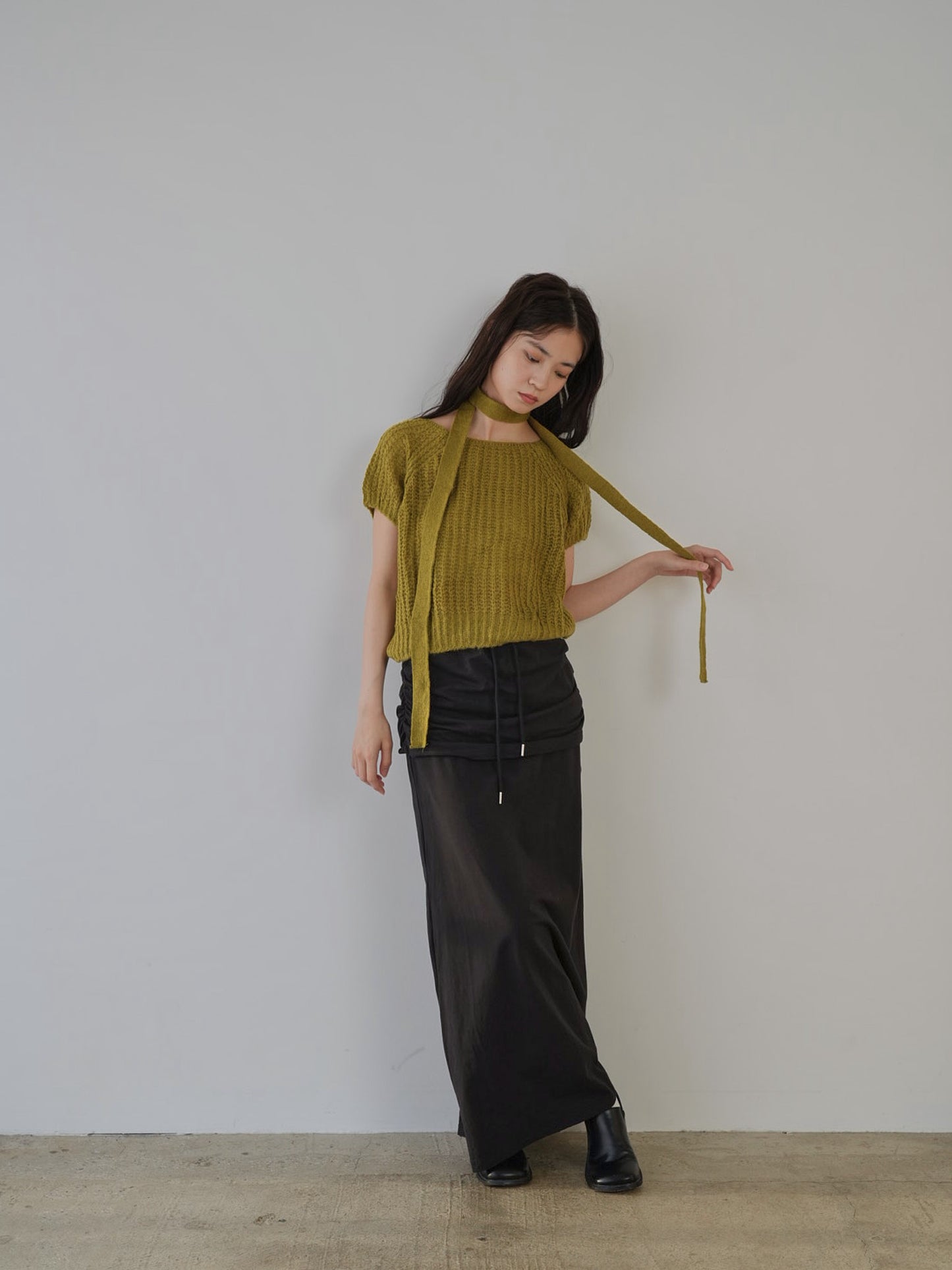 mohair knit tie tops