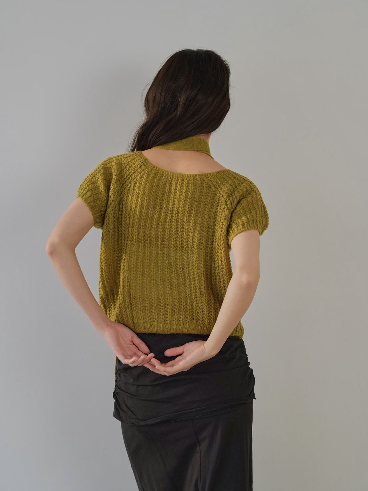 mohair knit tie tops
