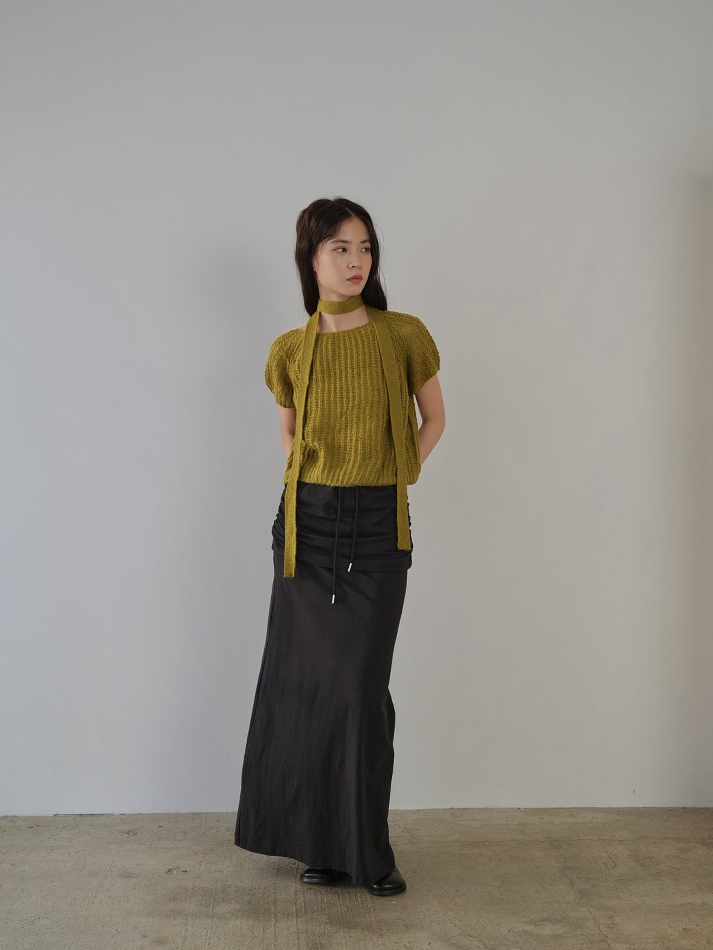mohair knit tie tops