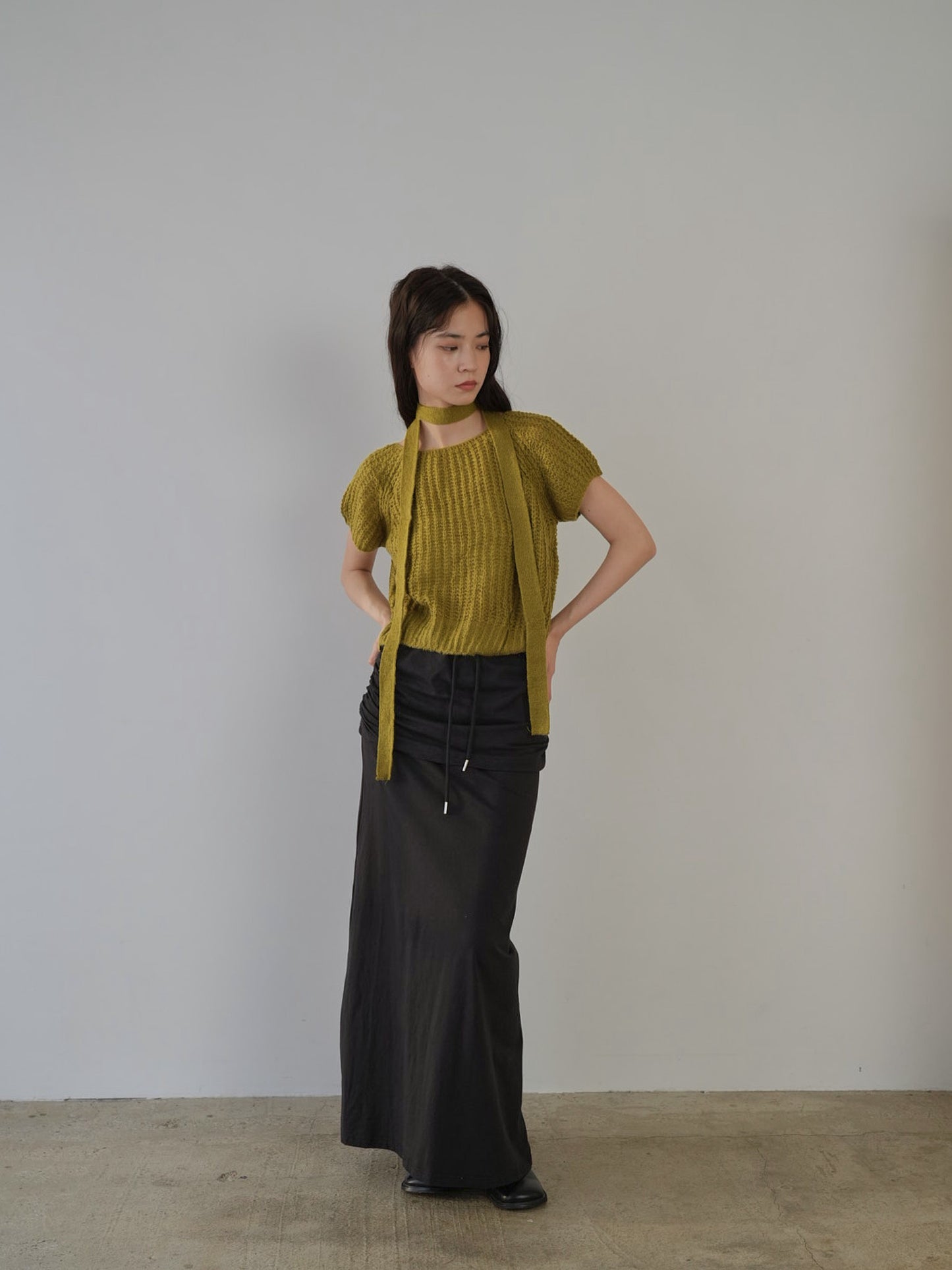 mohair knit tie tops