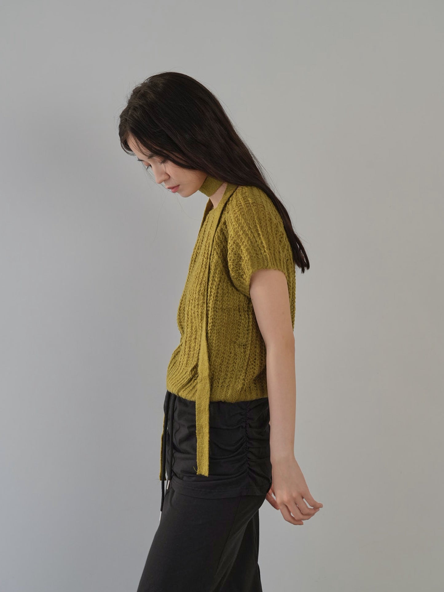 mohair knit tie tops