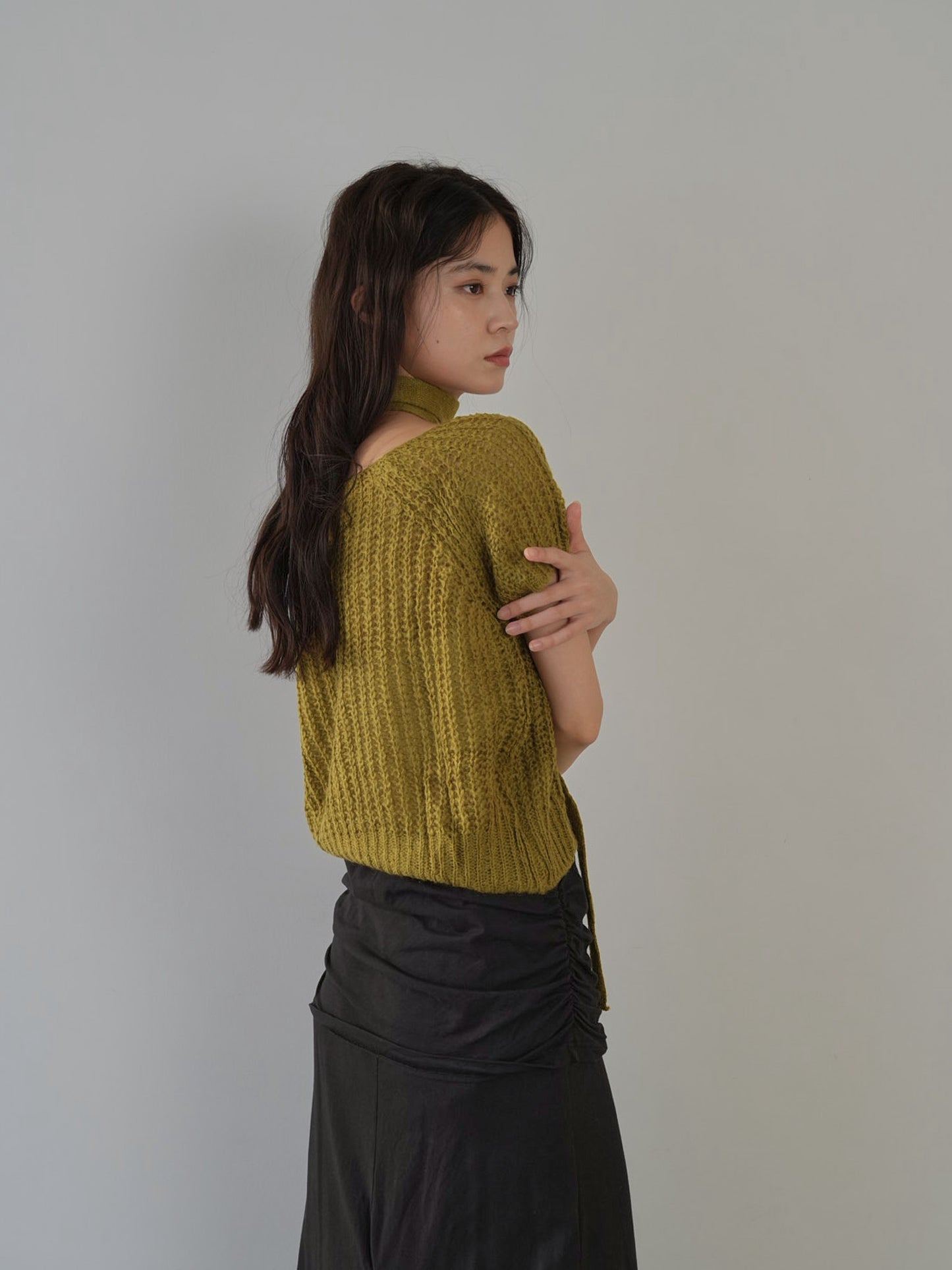 mohair knit tie tops