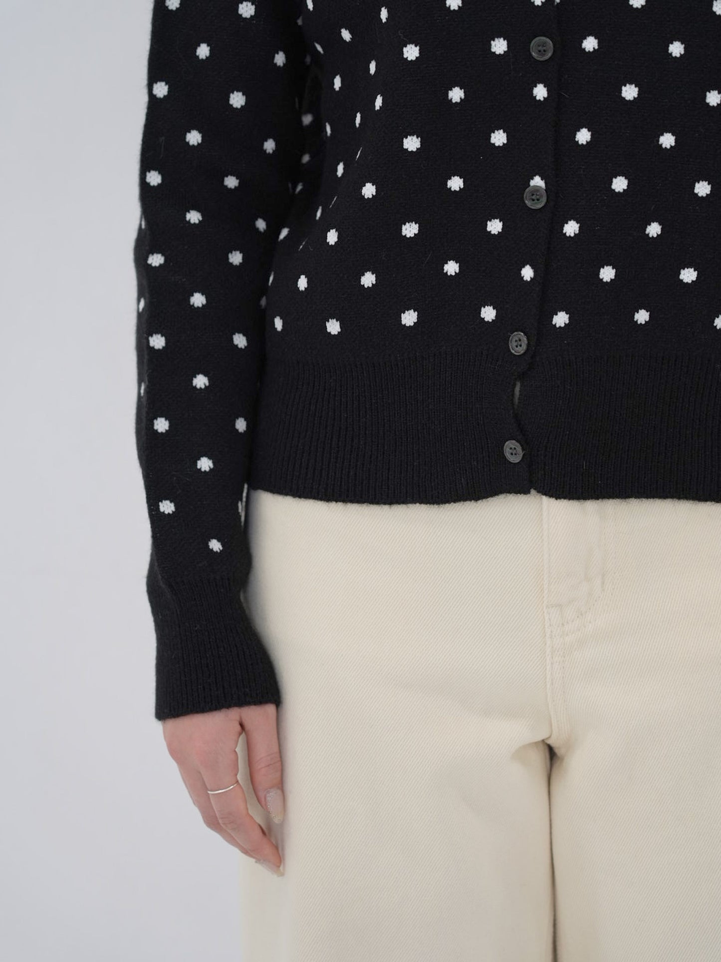 dot knit cardigan
