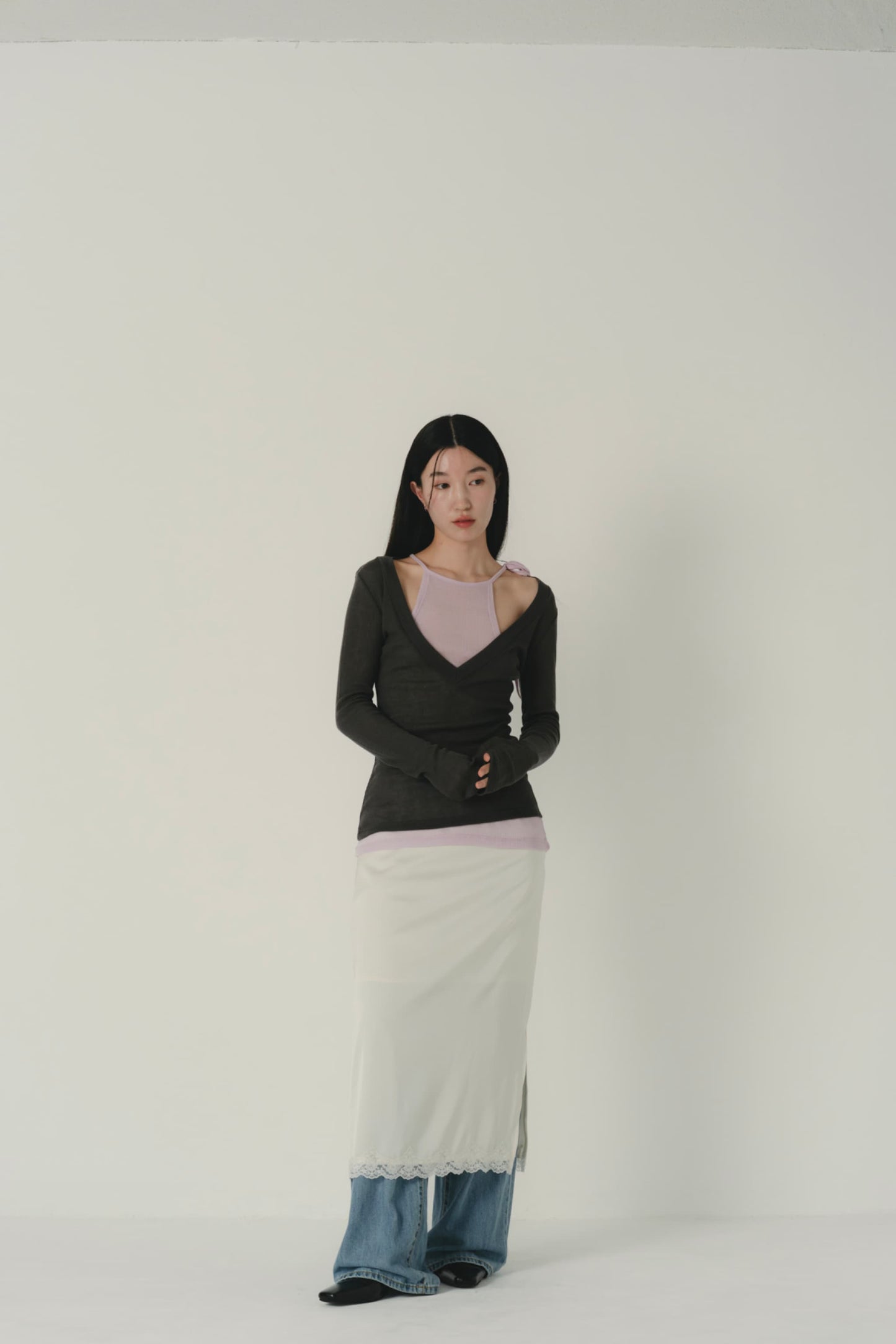 cami layered sheer top