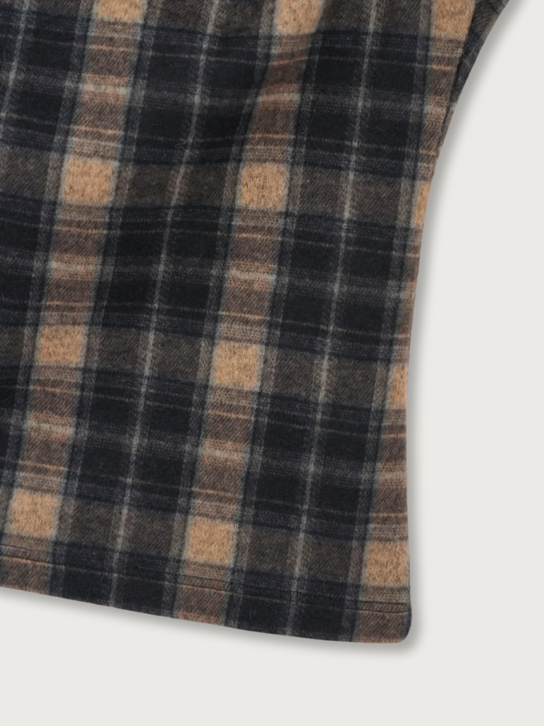 plaid halter neck bustier