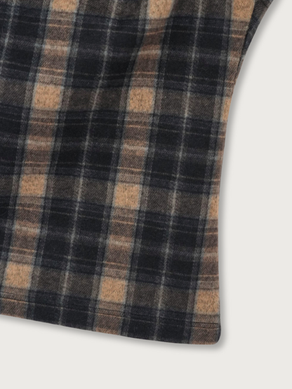 plaid halter neck bustier