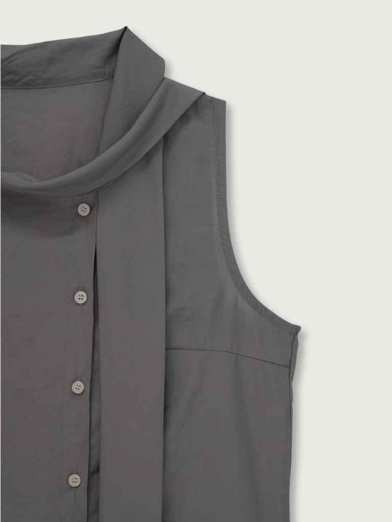 tie button blouse